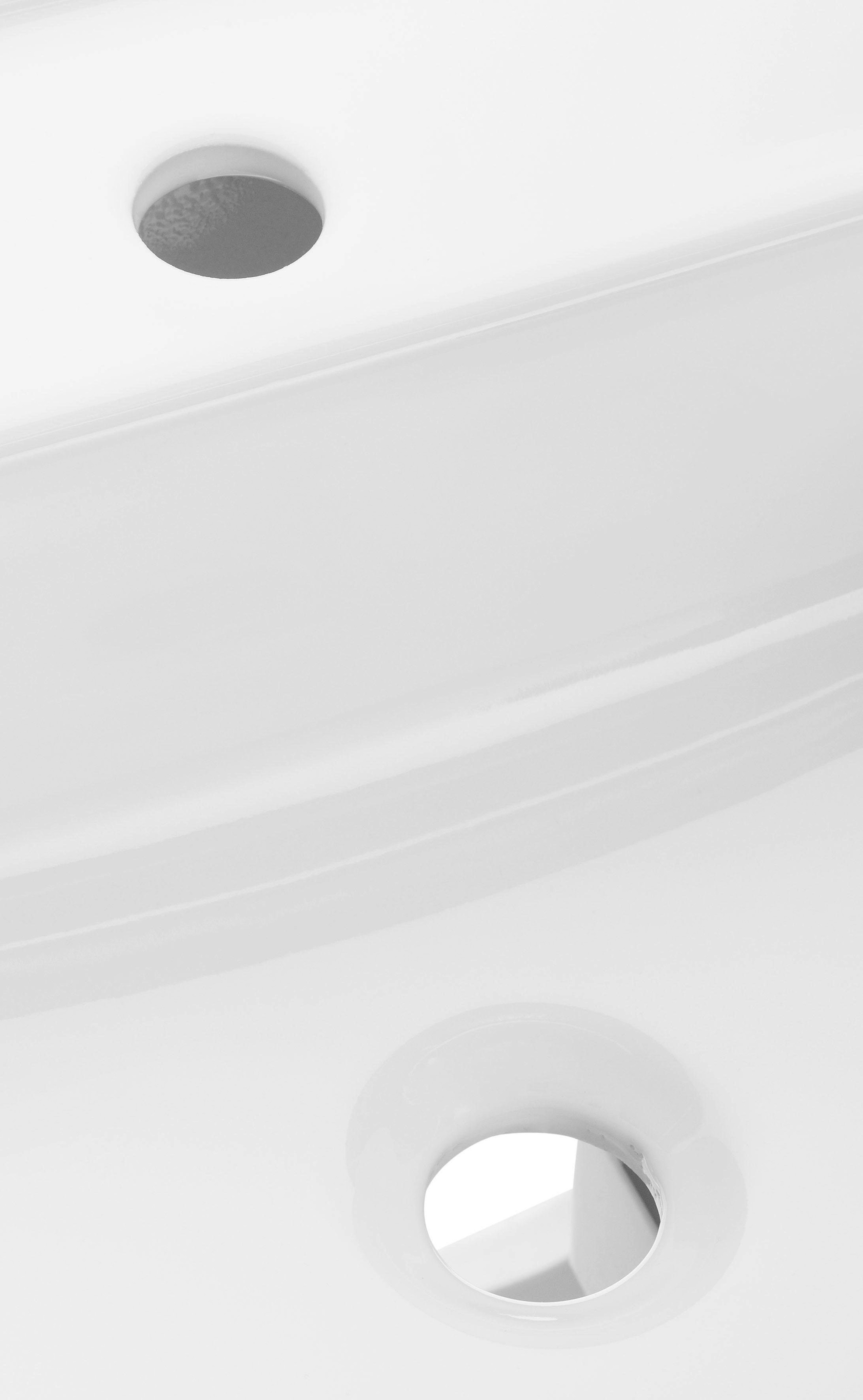 welltime Waschbeckenunterschrank »Davos«, Badmöbel, Waschtisch inkl. Waschbecken, Breite 90 cm