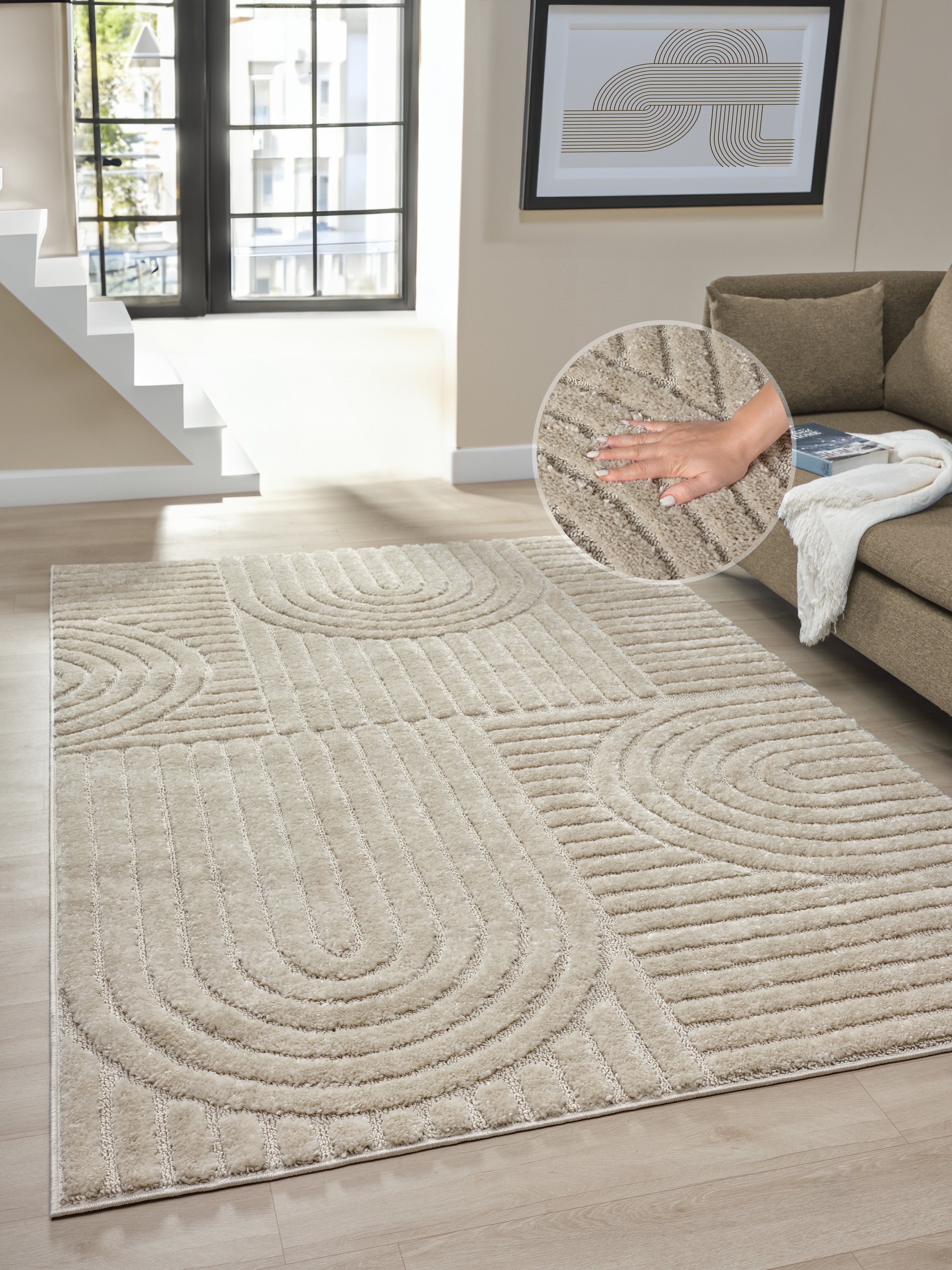 OTTO home Teppich »Jonne, Boho-Design, Scandi, Designteppich« rechteckig 20 günstig online kaufen