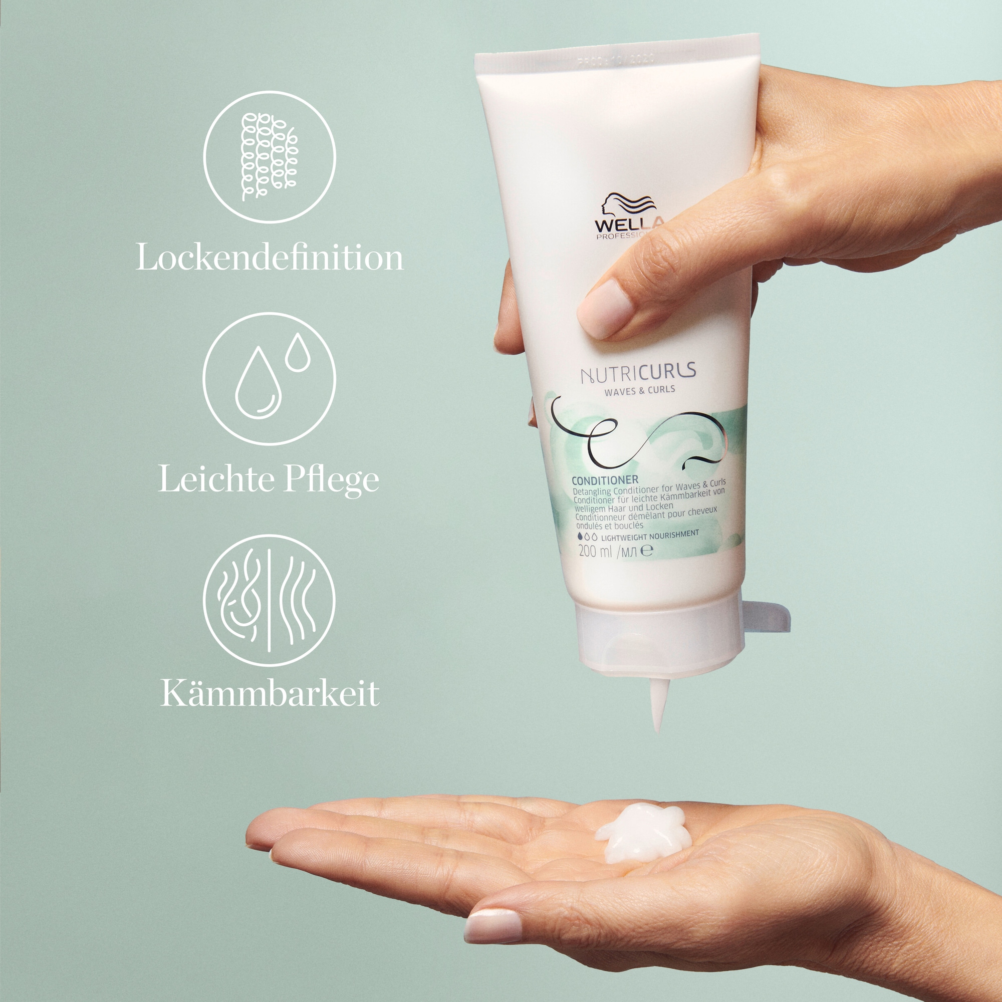 Wella Professionals Haarspülung »Nutricurls Conditioner« Lockendefinition, Frizz-Kontrolle, Jojobaöl und Weizenkleie-Extrakt