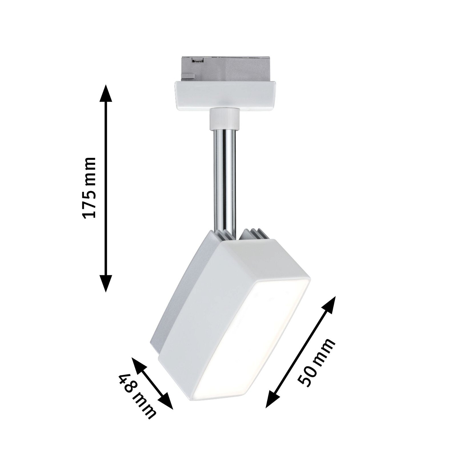 Paulmann Schienensystem-Leuchten »URail Schienenspot Pedal Einzelspot 395lm 5W 2700K 230V Chrom matt«