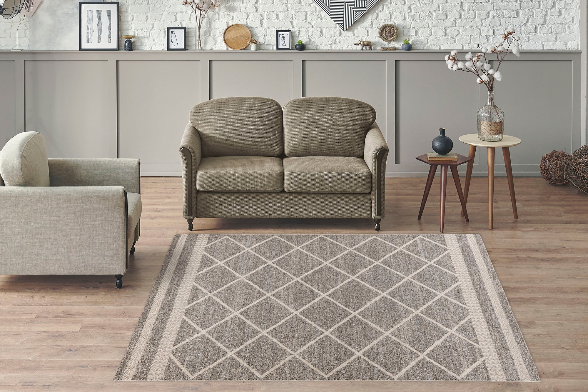 Kayoom Teppich »Rhombus 225«, rechteckig, 10 mm Höhe