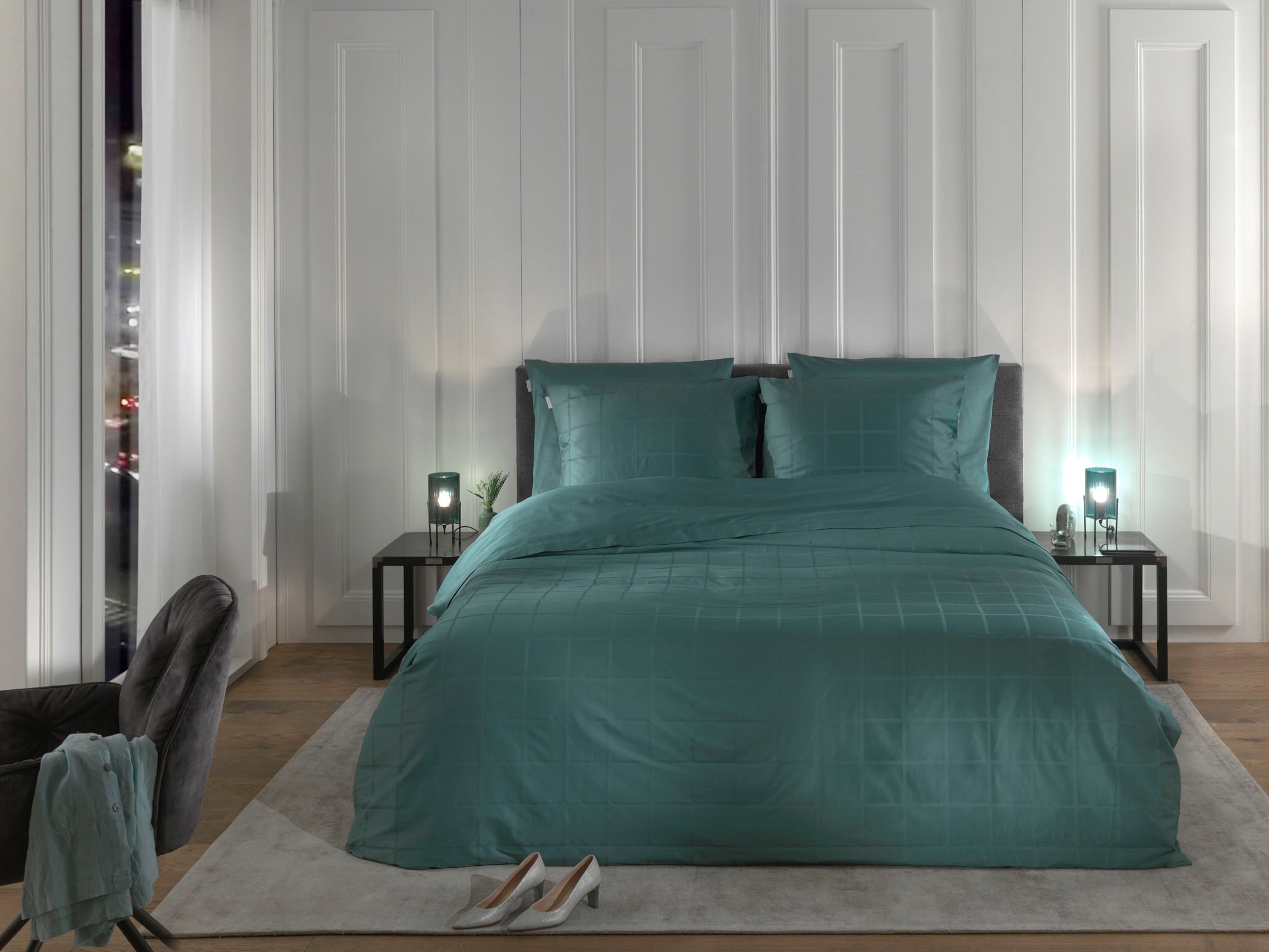 Heckett & Lane Wendebettwäsche »Diamante« 3 Stk. tlg. kariert, hochwertiges günstig online kaufen