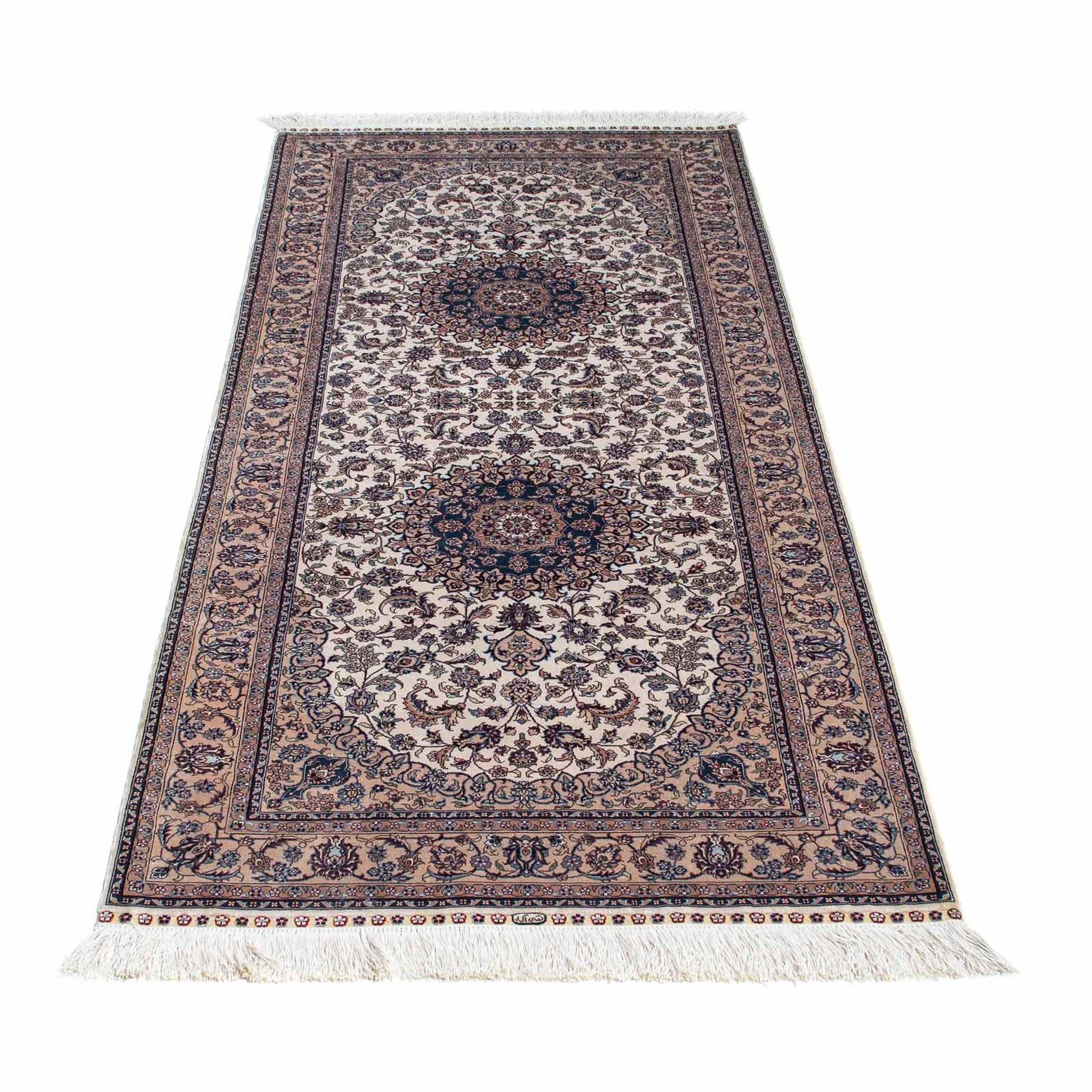 morgenland Orientteppich »Hereke - 185 x 78 cm - beige«, rechteckig, 9 mm H günstig online kaufen