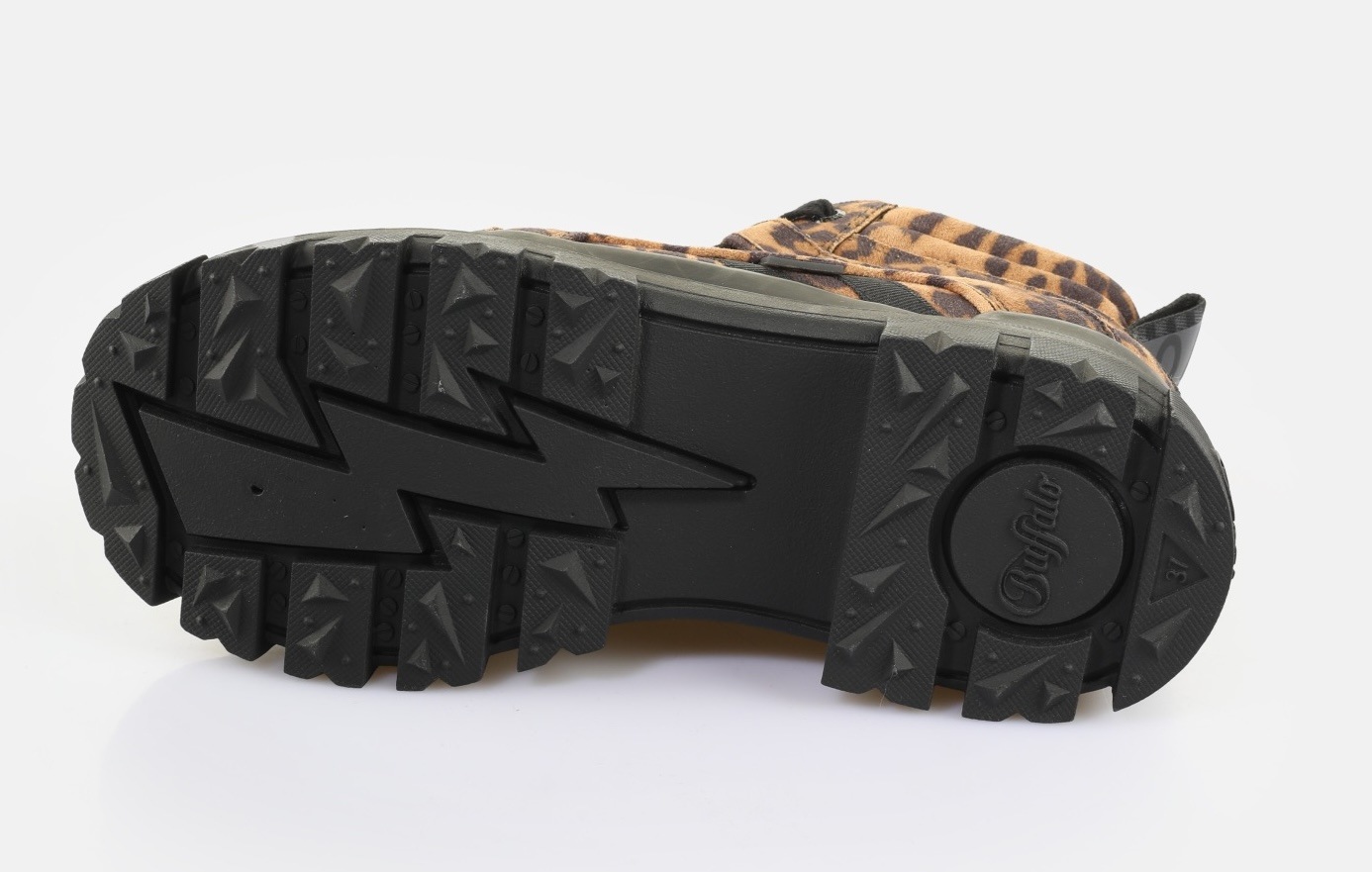 Buffalo Schnürboots »ASPHA NC MID«, Trendboots, Stiefelette, Plateauboots im Leo-Look
