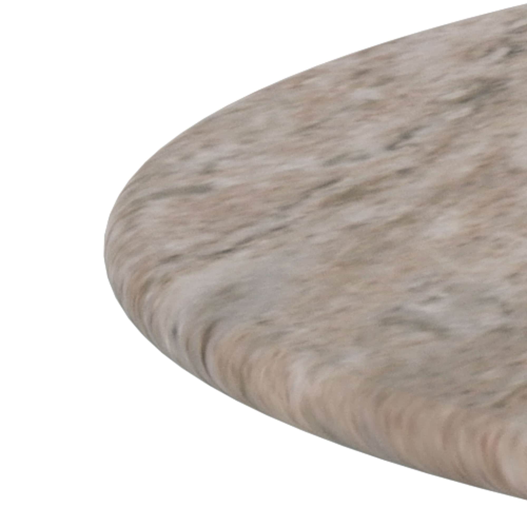 ACTONA GROUP Couchtisch »Ferrol Beistelltisch– stilvoll & modern mit eleganter Marmorplatte« Rund. Grauer Toronto Marmor, raues Stahlgestell, grau. Ø: 80 cm