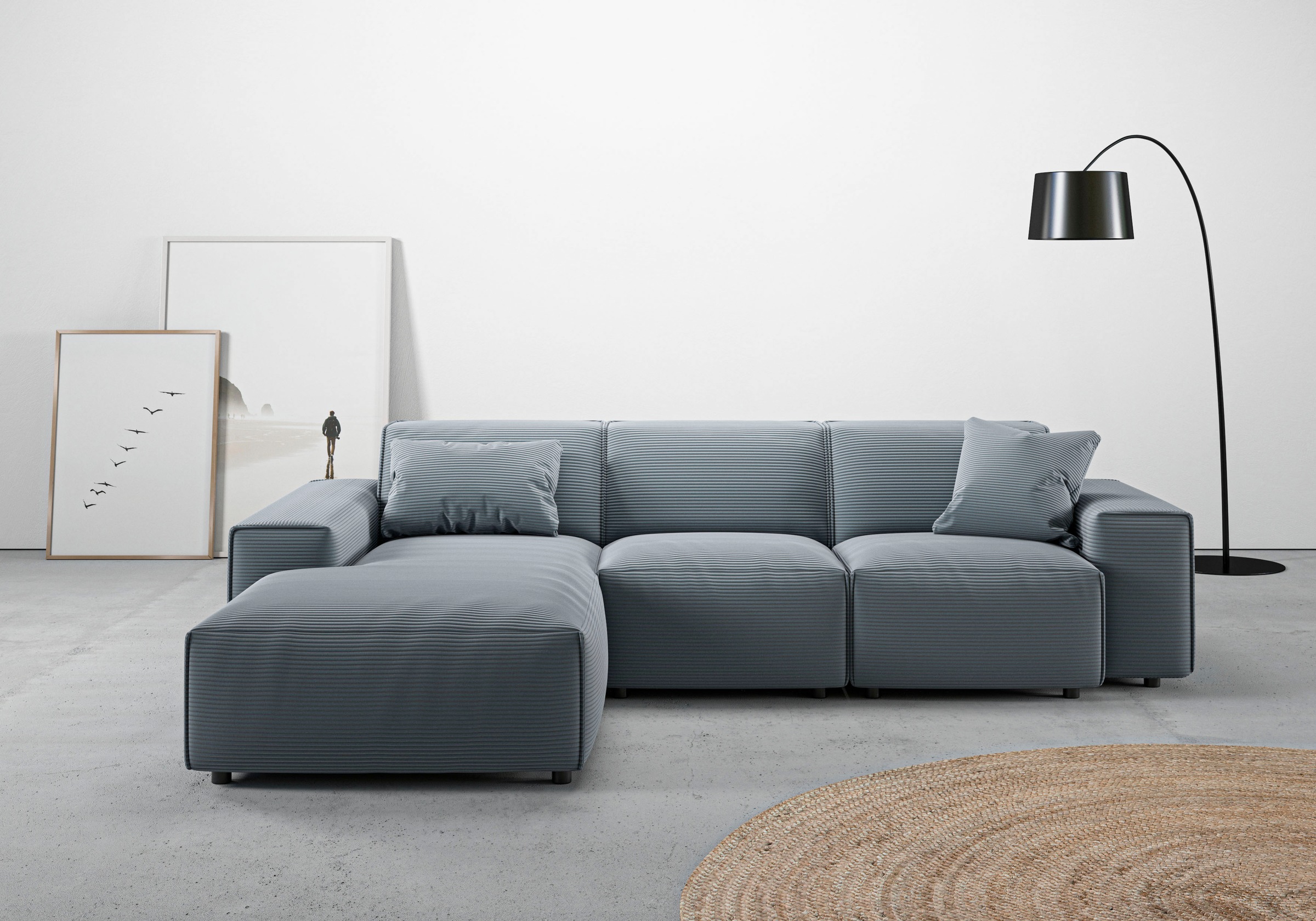 andas Ecksofa »Glimminge L-Form auch in Breitcord, Feincord + Easy care-Bez günstig online kaufen