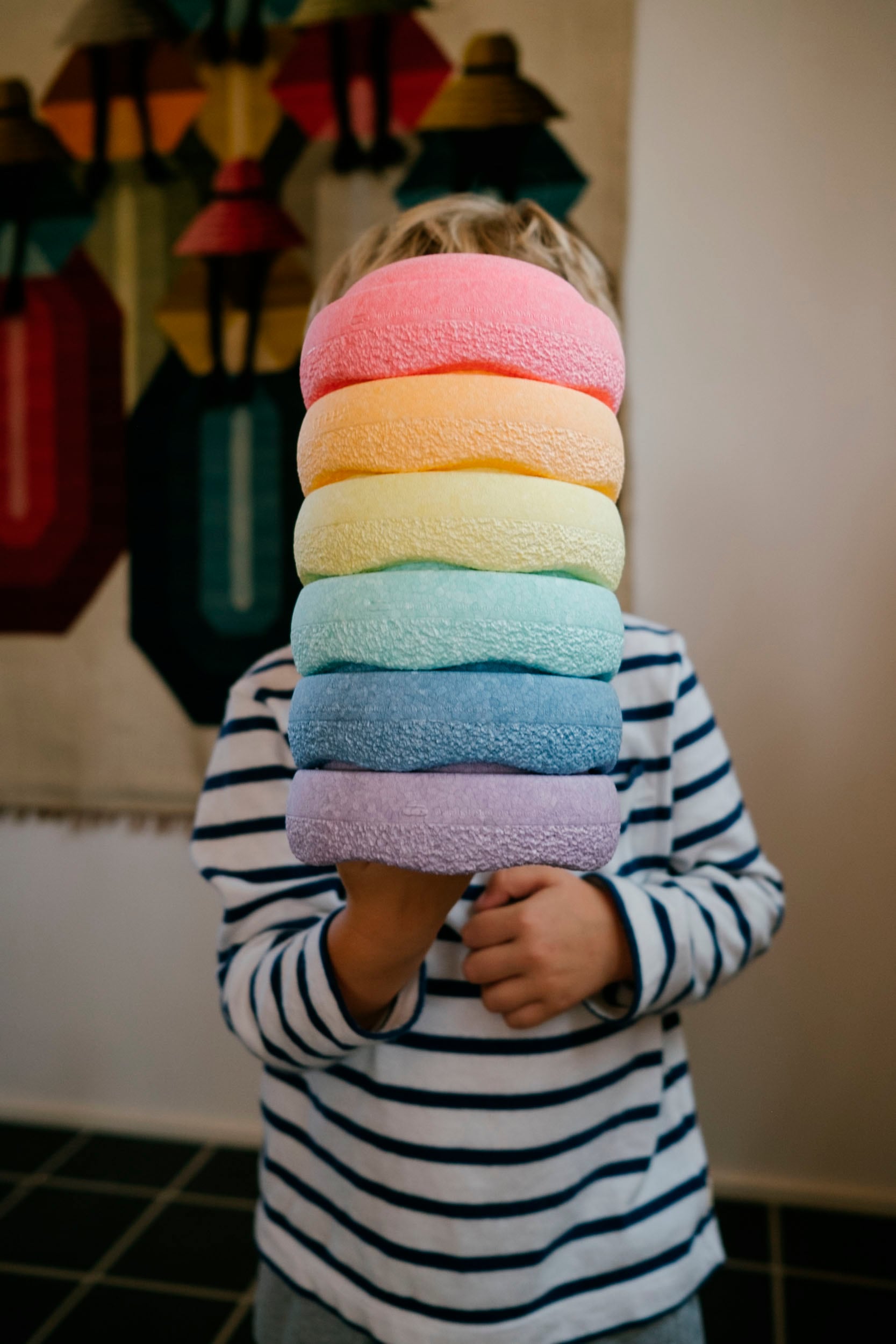 Stapelstein Balancetrainer »Stapelstein® Original Mini rainbow pastel«, (Set, 6 tlg.)