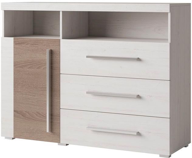 INOSIGN Sideboard »Roger,Breite 120cm, moderne Anrichte mit 3 Schubladen«, Kommode mit viel Stauraum, Masse 120x92x38,5 (B/H/T)