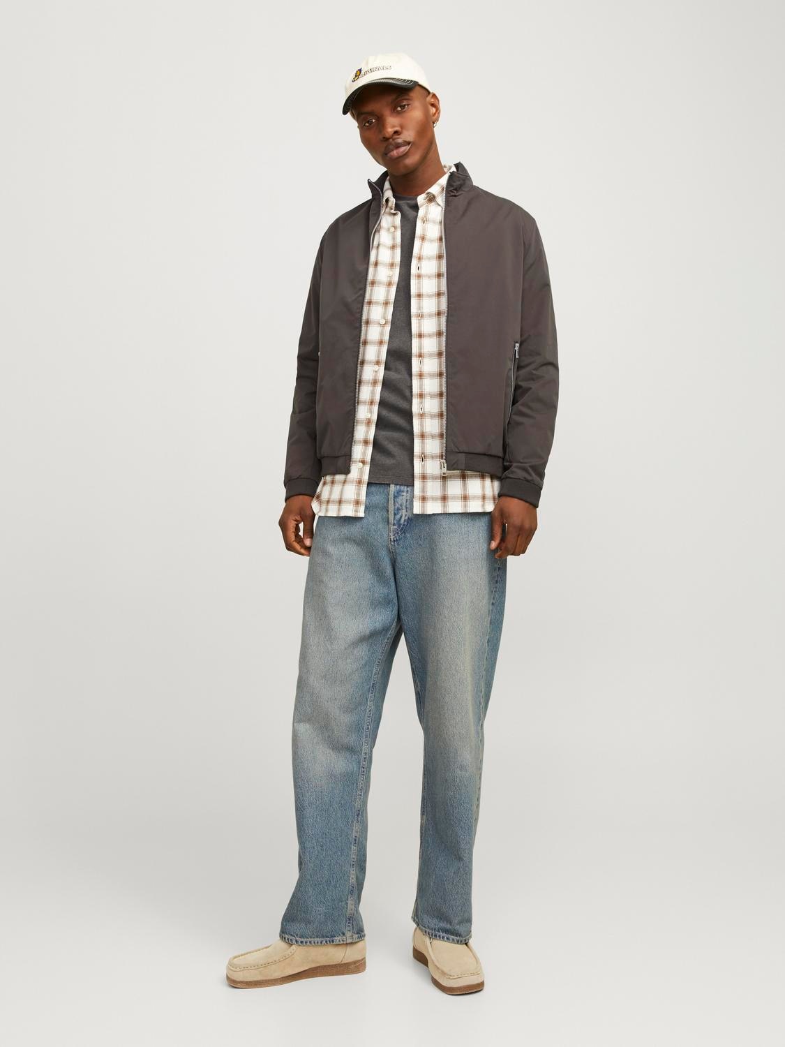 Jack & Jones Blouson »JJERUSH HARRINGTON BOMBER NOOS«, ohne Kapuze, mit Stehkragen