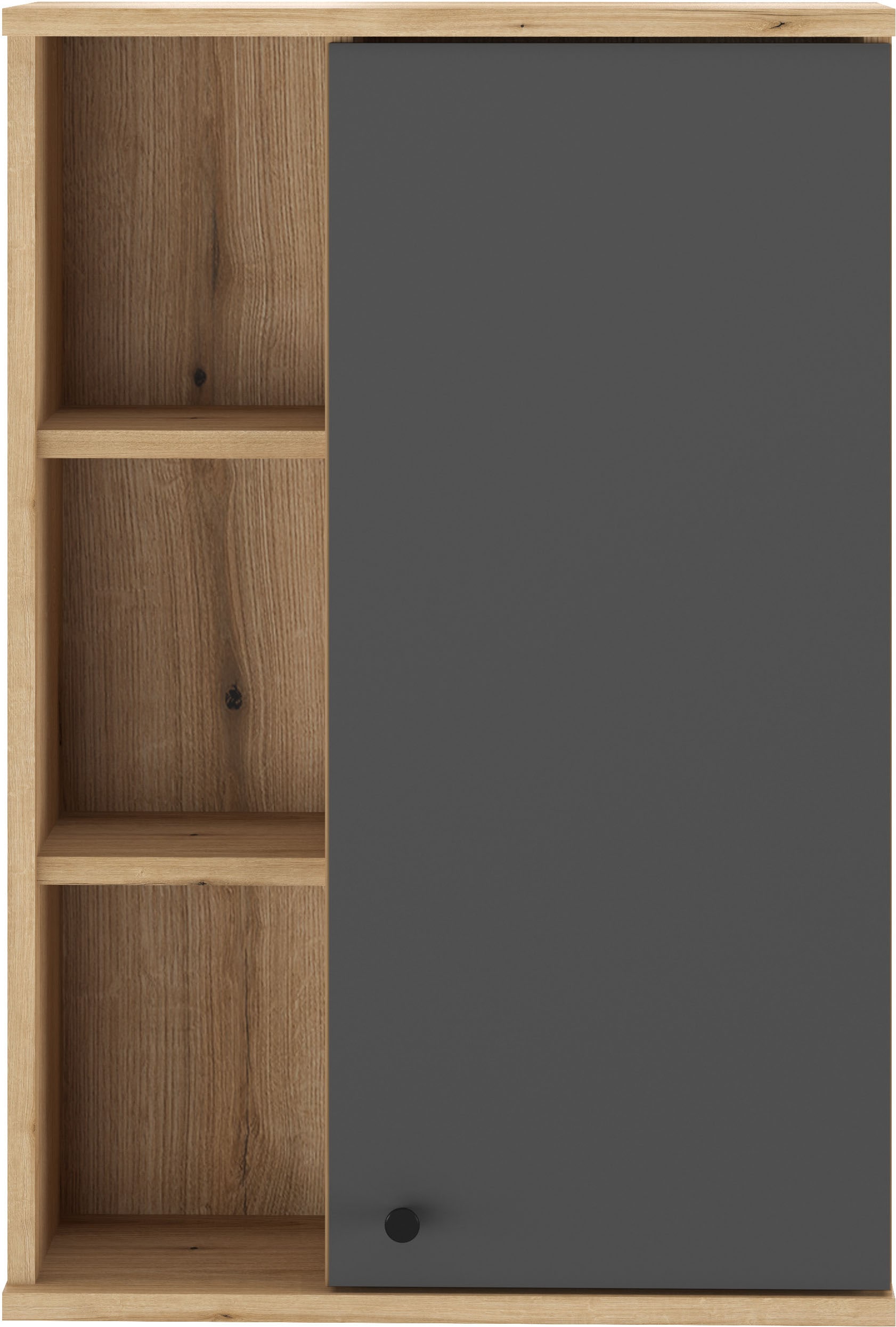 INOSIGN Hängeschrank »Oslo, Badschrank mit Knopfgriff, Wandschrank im skandinavischen Design«, in der Türfarbe Weiß oder Grau verfügbar, ausreichend Stauraum