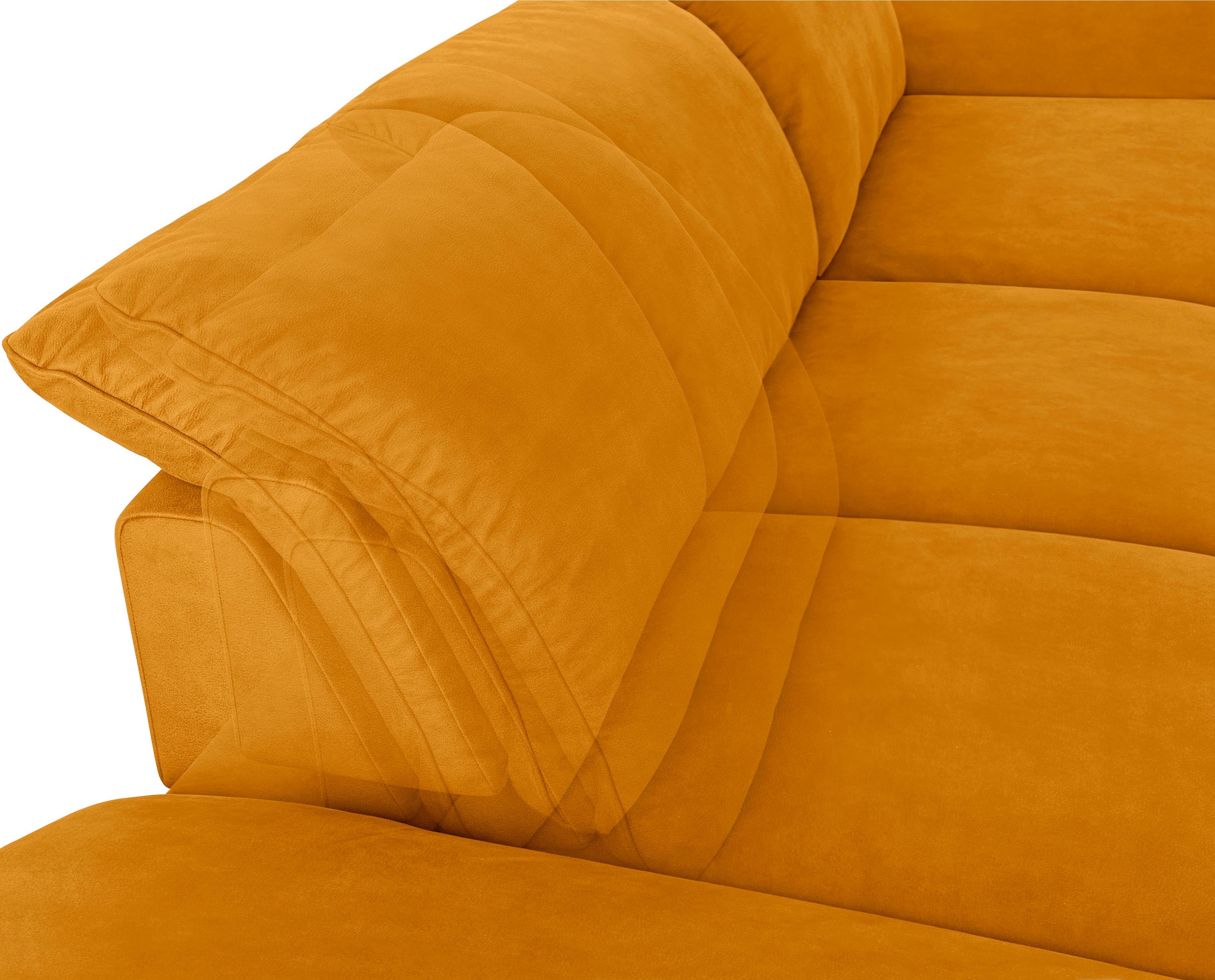 W.SCHILLIG Ecksofa »enjoy&MORE, Designsofa, bequem, elegant und zeitlos, L-Form«, Sitztiefenverstellung, Füße bronze pulverbeschichtet, Breite 340 cm