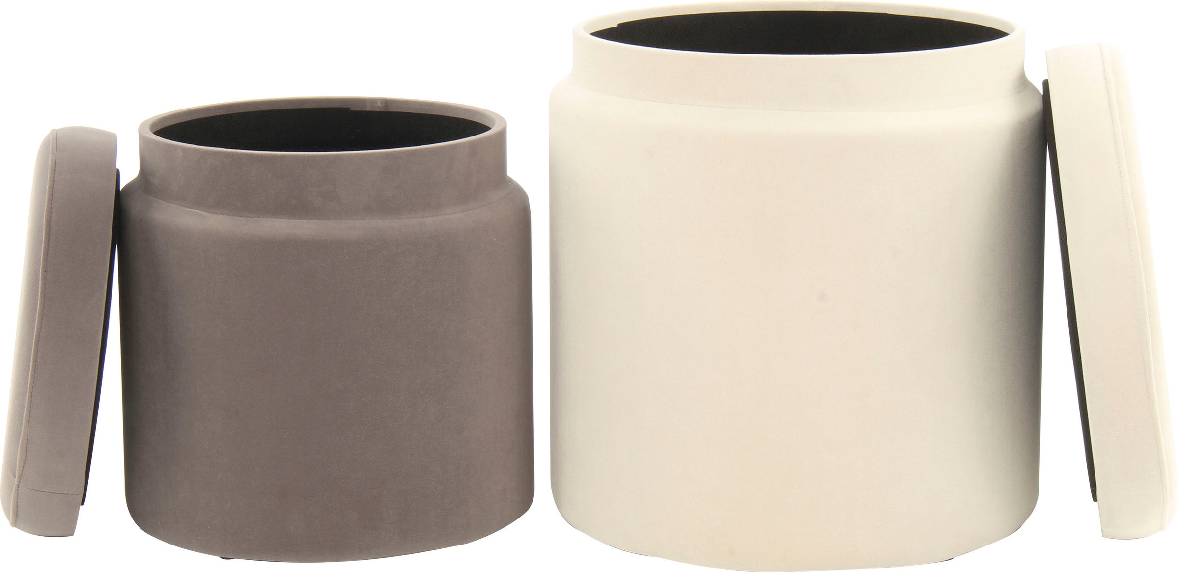Kayoom Stauraumhocker »Hocker Zora 225 2er-Set, samtweicher Stoffbezug,rund günstig online kaufen
