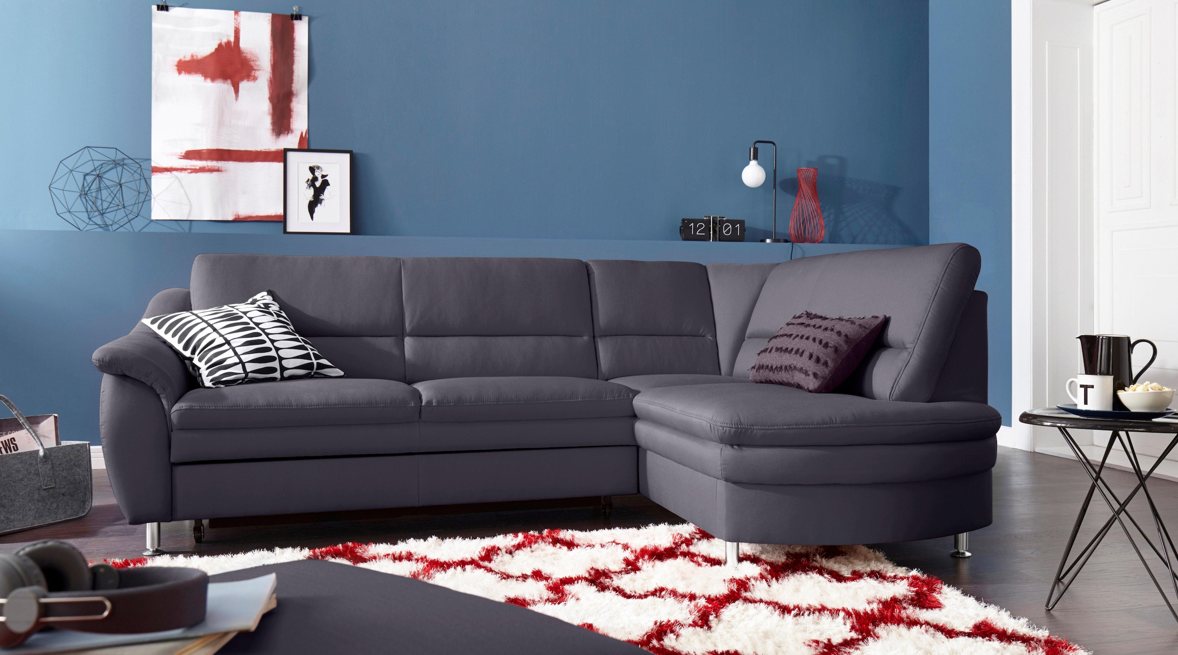 sit&more Ecksofa »Cardoso L-Form«, mit Federkern, wahlweise mit Bettfunktio günstig online kaufen