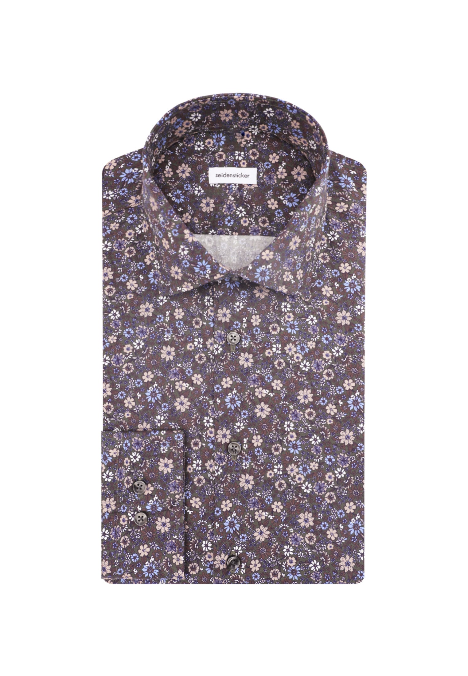 seidensticker Businesshemd »Slim«, Slim Langarm Kentkragen Floral