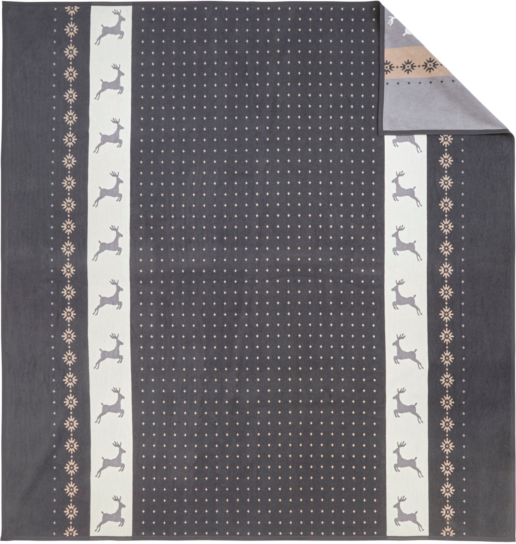 IBENA Bettüberwurf »Jacquard Bettüberwurf Lugano« im winterlichen Design