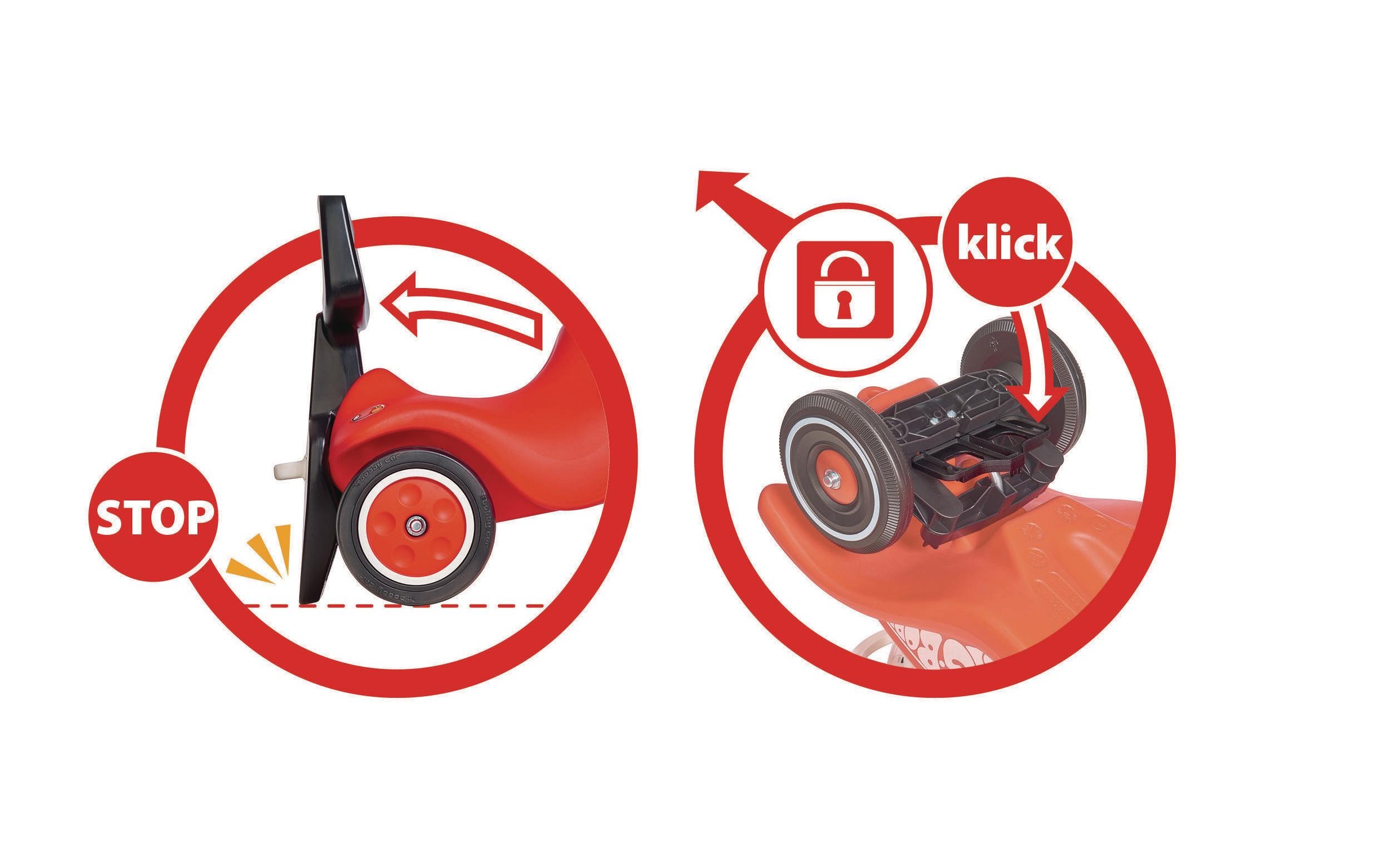 BIG Kinderfahrzeug Lauflernhilfe »BIG Bobby Car Walker 2in1 Zubehör« 2in1 Rückenlehne und Lauflernhilfe