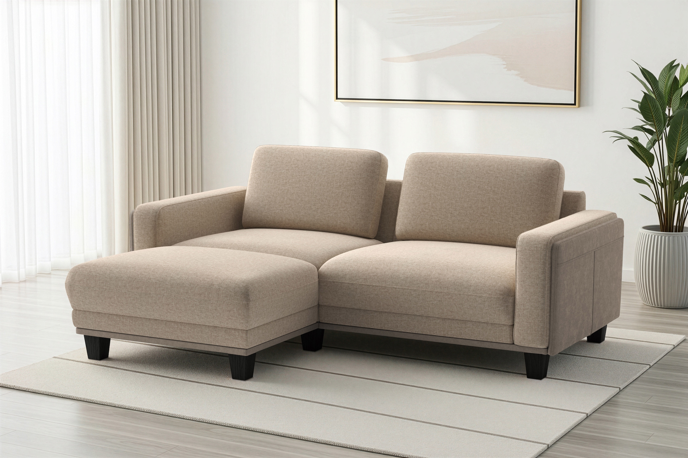 sit&more Ecksofa »Concept« Modernes Sofa in drei Fußfarben zur Auswahl