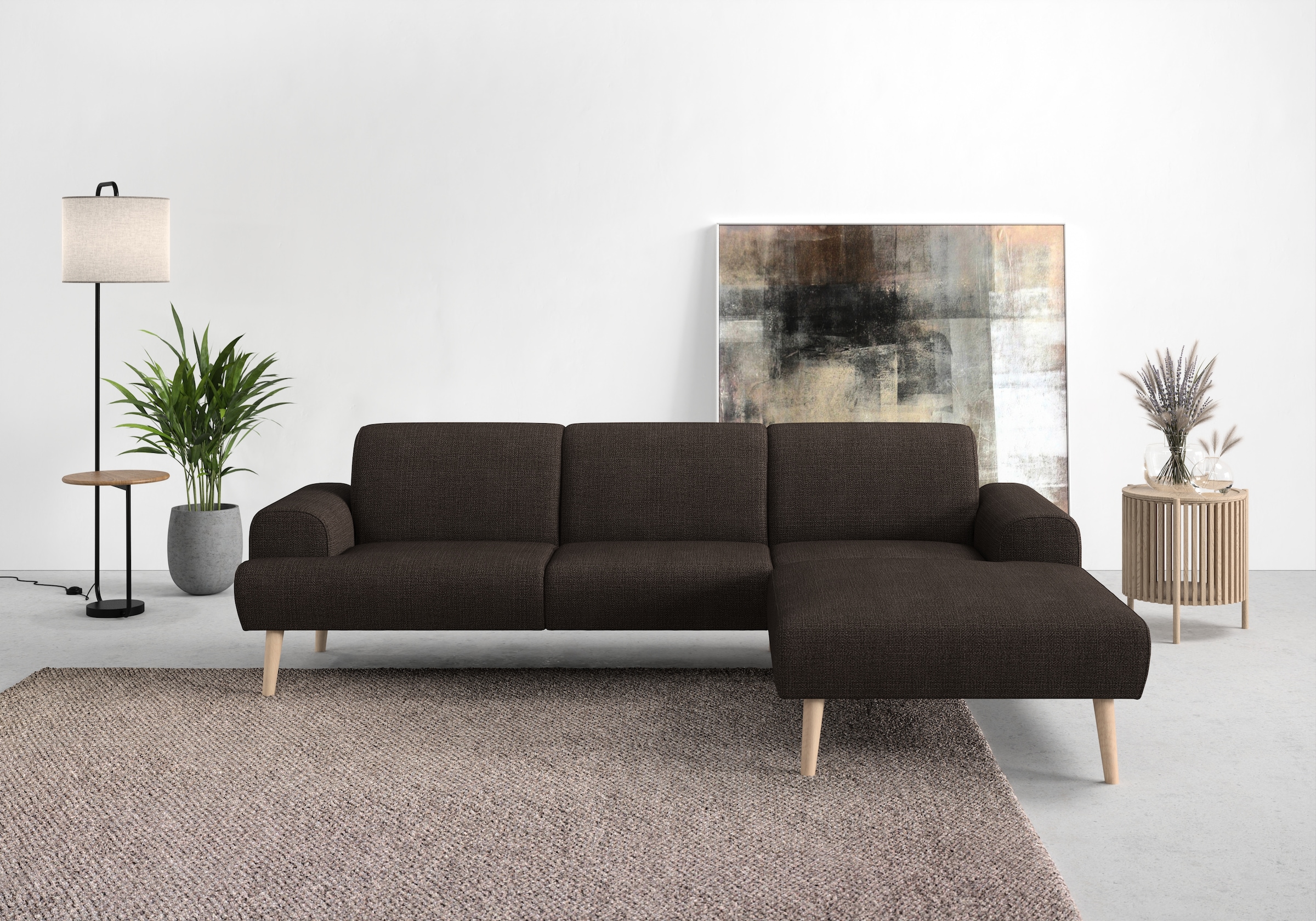 andas Ecksofa »Swift Scandic Design, Federkern für hohen Sitzkomfort, L-For günstig online kaufen