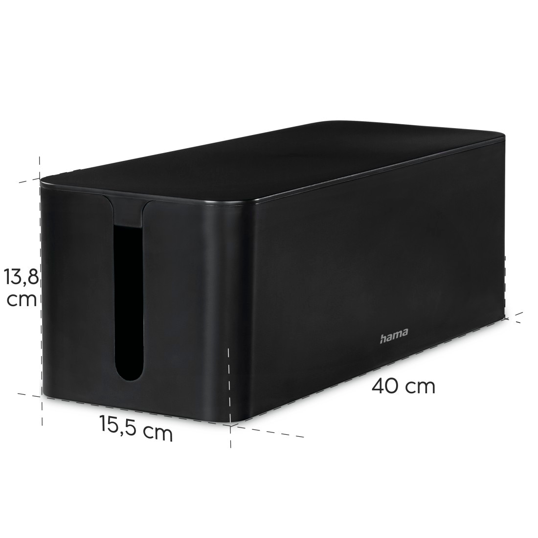 Hama Kabelbox »Kabelbox für Standard 6er Steckdosenleisten, Stecker, Kabel, Ladegerät«, (1 tlg.), Schlichtes Design, Schreibtisch, Tisch, große Aufbewahrungsbox