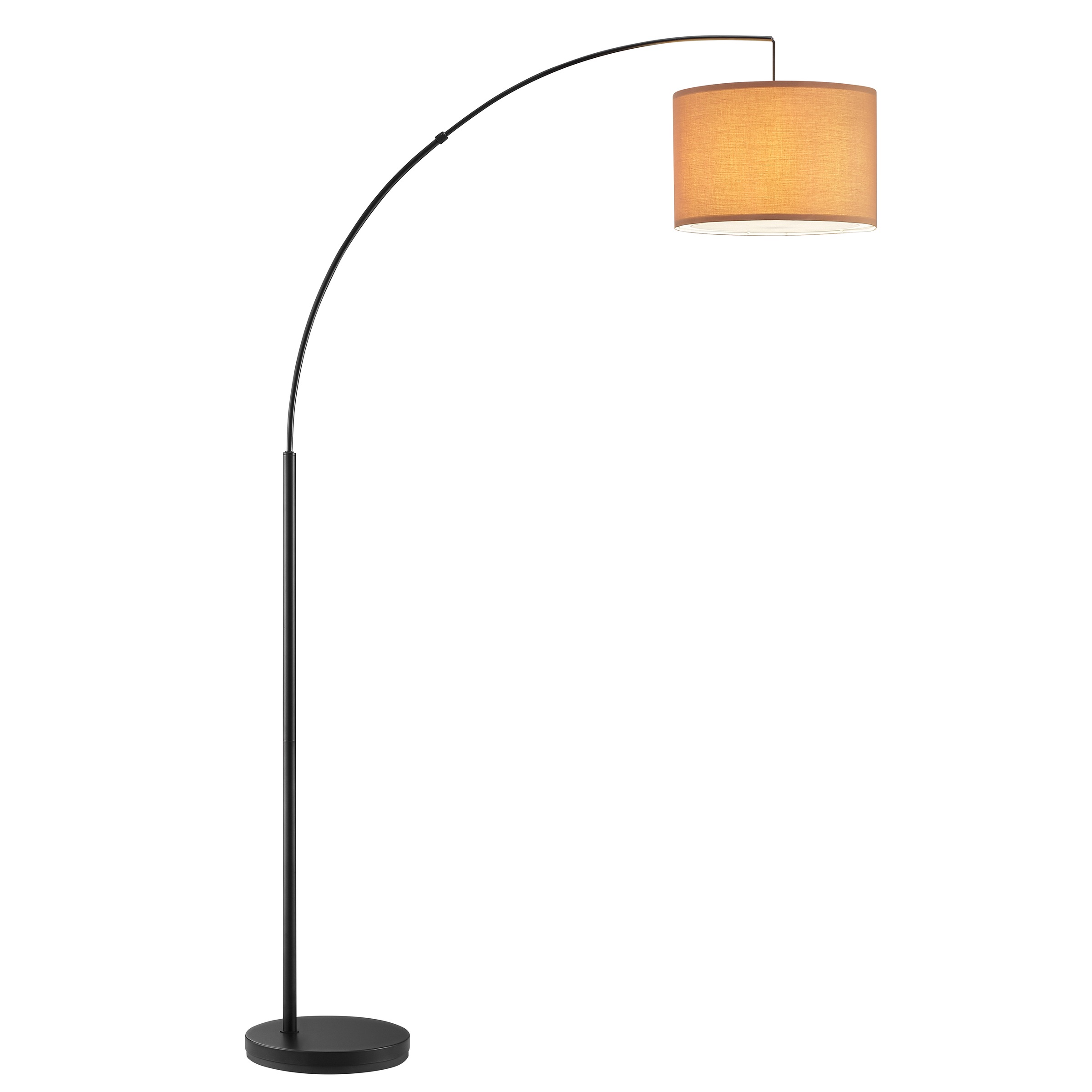 OTTO home Stehlampe »Stellan« E27 1 Stk. Bogenlampe Textilschirm Stoff Ø 36 günstig online kaufen