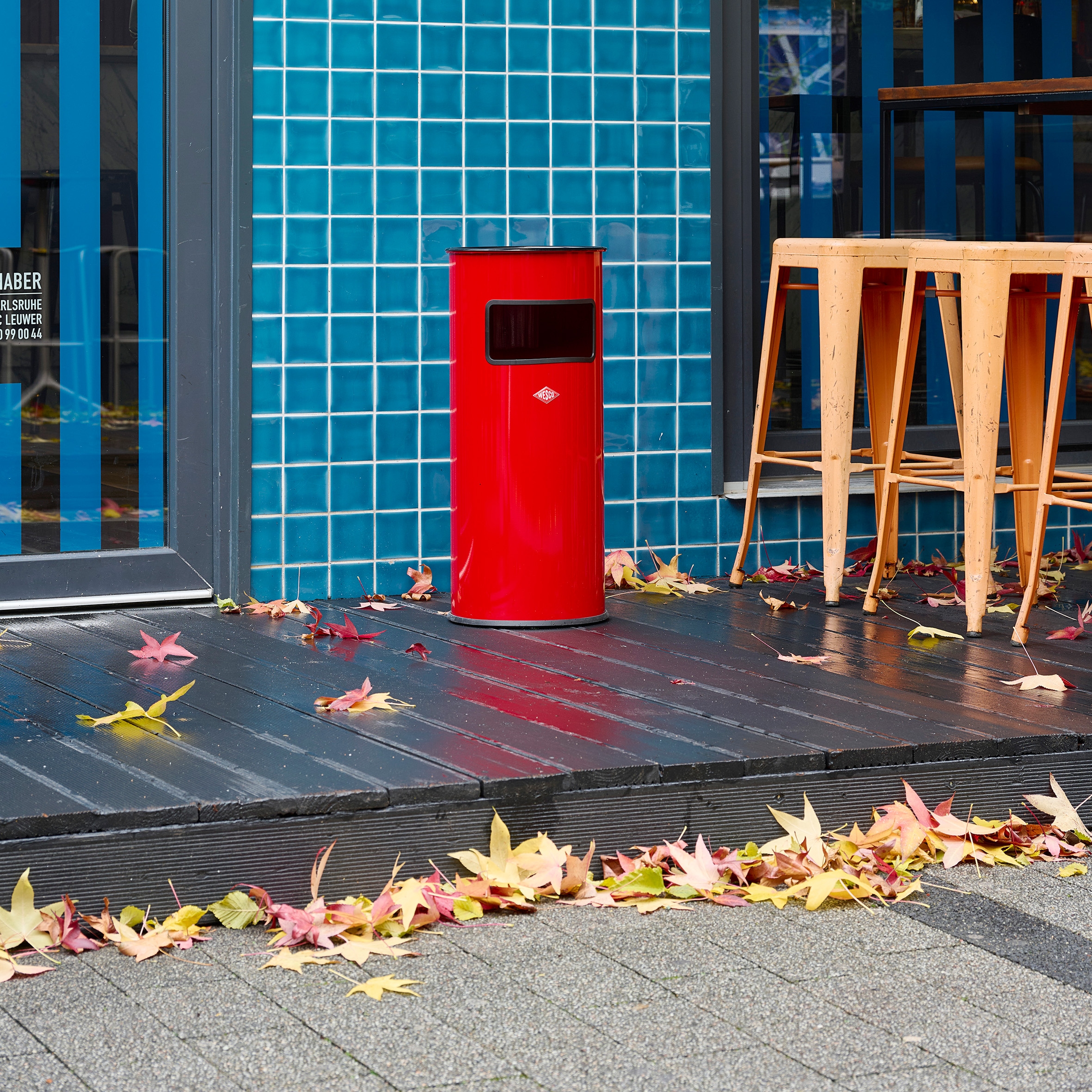 WESCO Aschenbecher 1 Behälter Standascher mit Sieb, 24 Liter