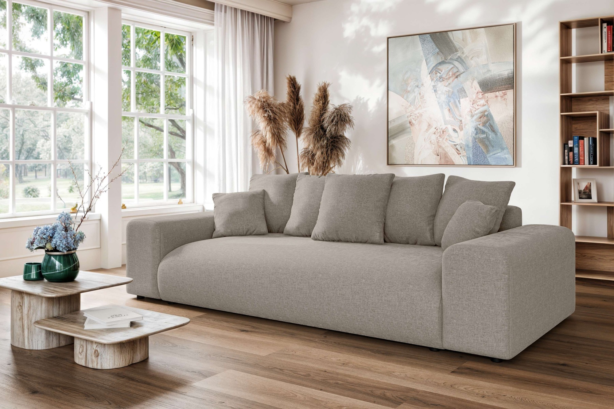 Home affaire Big-Sofa »LAKESIDE 3-Sitzer Schlafsofa mit Bettkasten, Breite günstig online kaufen