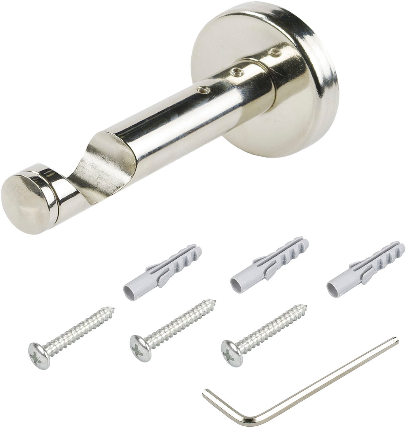 Liedeco Gardinenstangenhalter »Auflageträger, Träger 1-läufig für 20 mm Stangen "Celebration"«, (1 St.), Träger, Wandträger