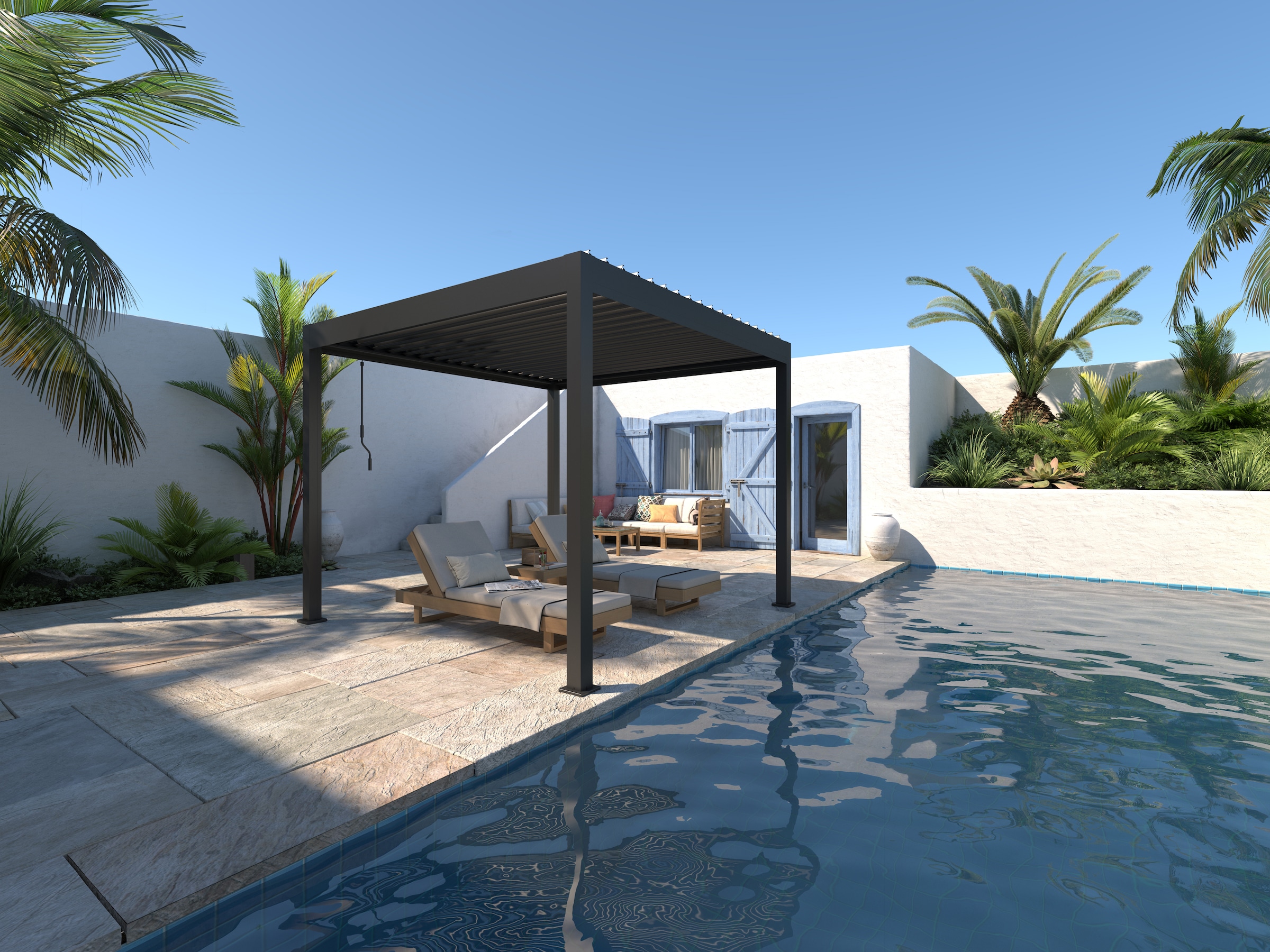 KONIFERA Pavillon »Alhambra Steel« verschiedene Größen, ohne Seitenteile