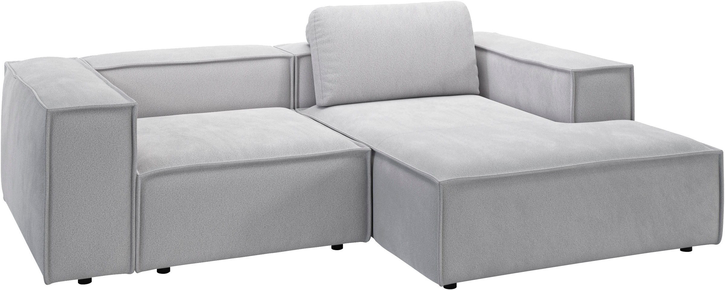 Places of Style Ecksofa »Watertown, kompakte L-Form, 246 cm breite für kleinere Räume«, modernes Ecksofa mit Feincordbezug, platzsparend & bequem