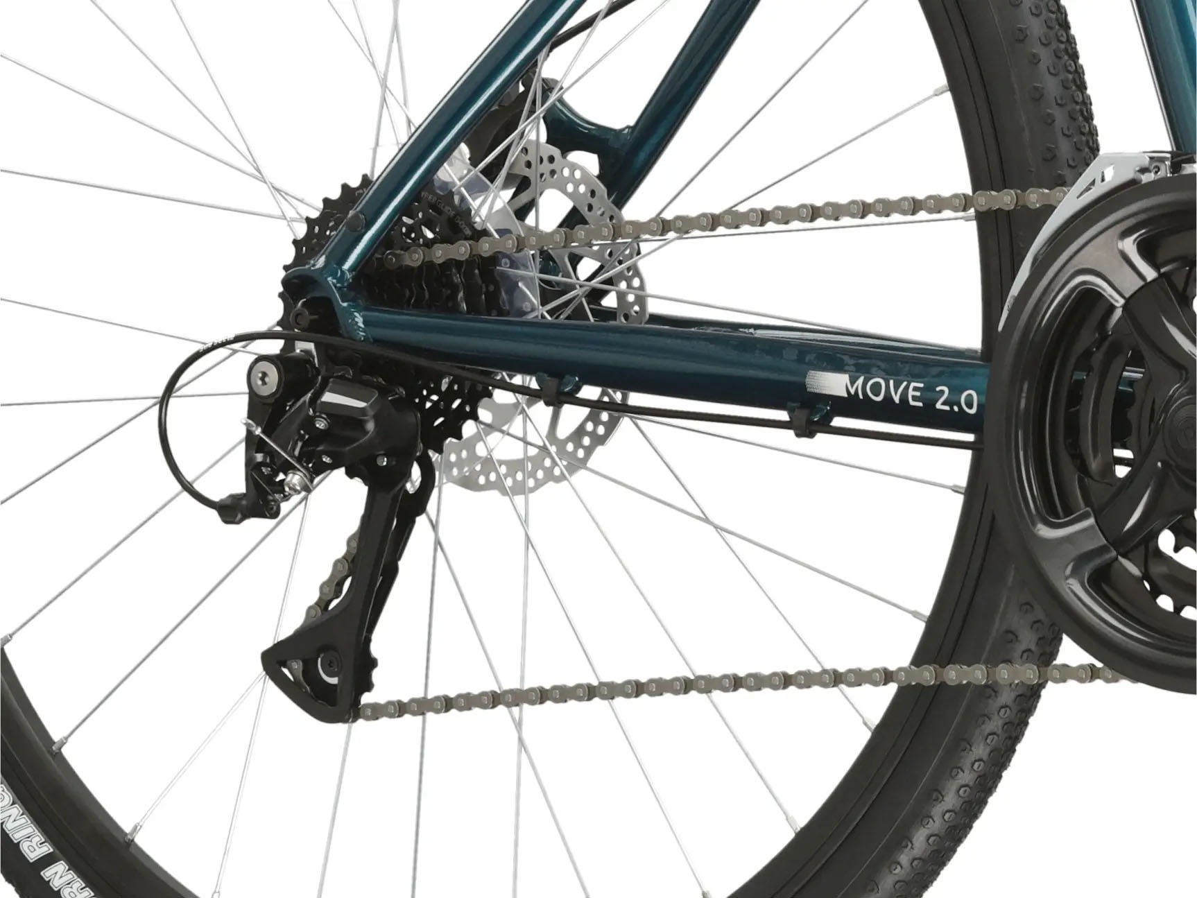 Kross Crossrad »Crossrad Herren 28" Move 2.0 türkis 24 Gänge« 24 Gang Shimano ACERA M3020 Schaltwerk Kettenschaltung