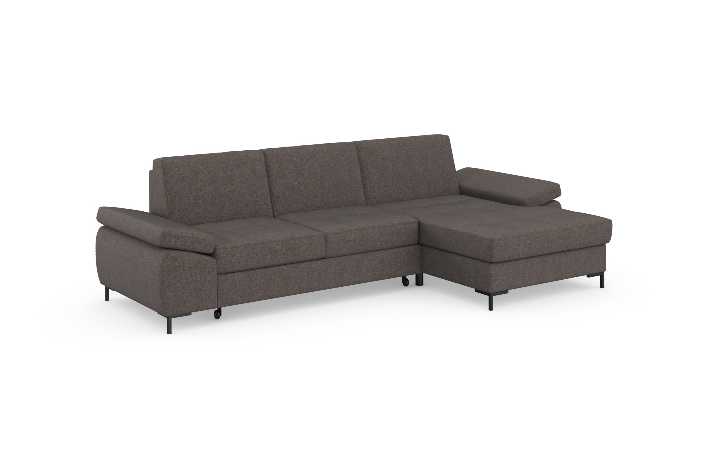 DOMO collection Ecksofa »Capelo L-Form«, mit Armteilverstellung, wahlweise mit Bettfunktion, Federkern