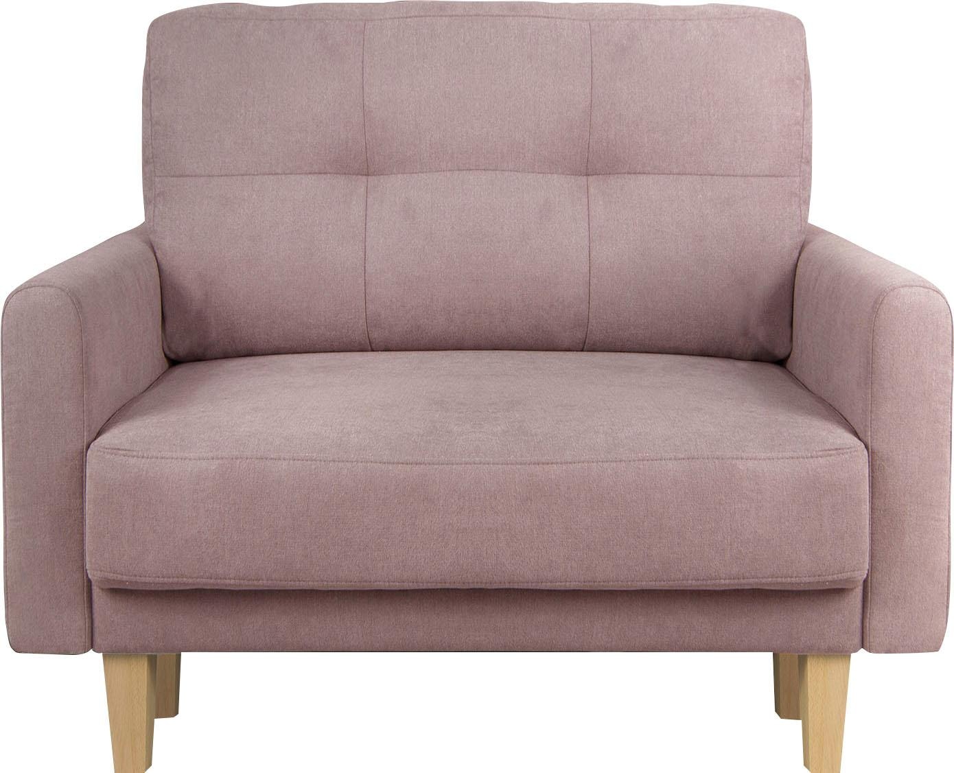 Home affaire Sessel »TRIPLO Relaxsessel mit Wellenunterfederung, Maße B/T/H: 95/100/89 cm«, Polstersessel mit Steppung im Rückenkissen, hohe Qualität