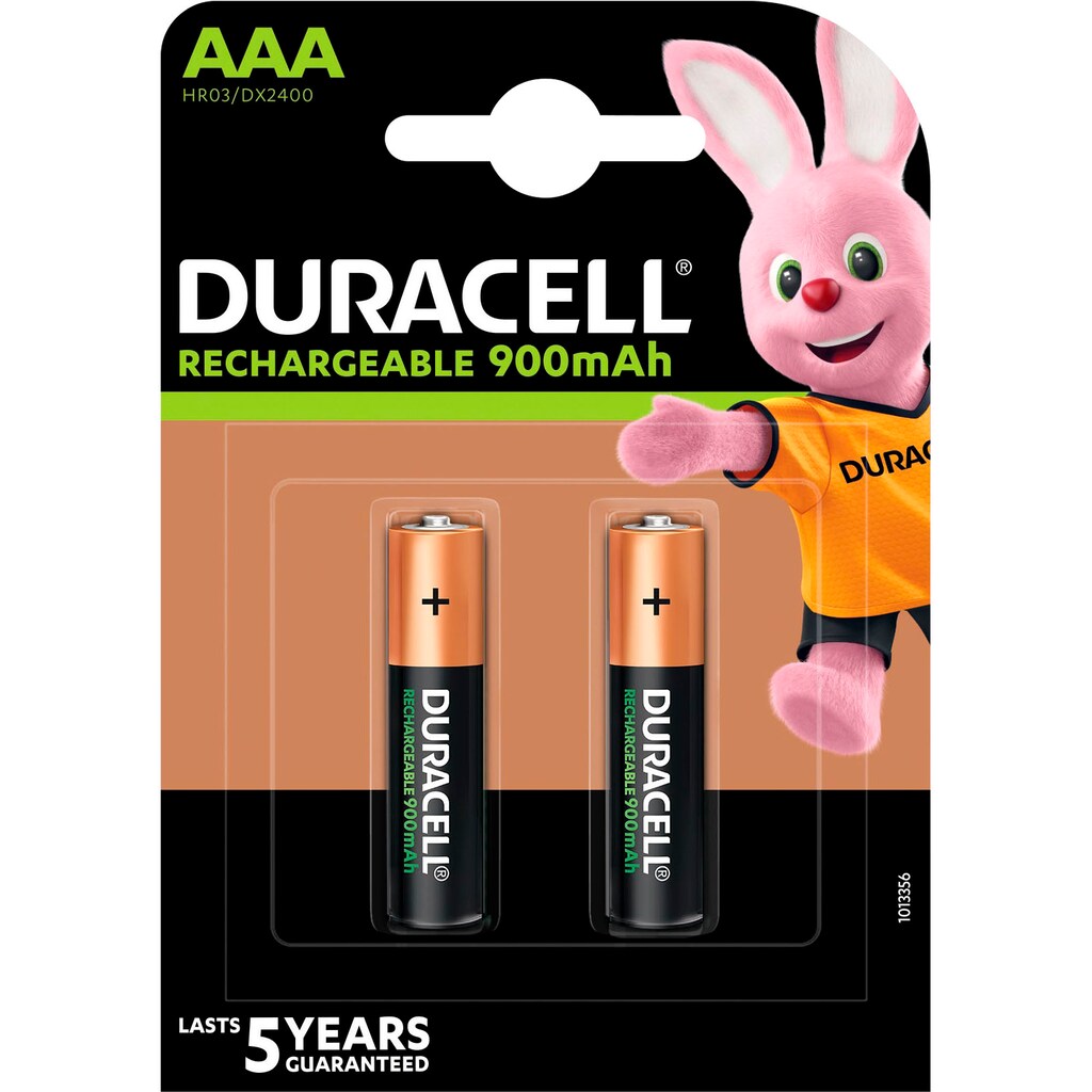 Duracell Akku »2er Pack Rechargeable AAA«, AAA, 900 mAh