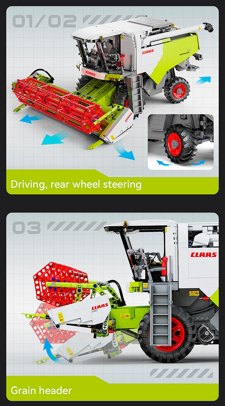 Jamara RC-Auto »CaDA, Claas Dominator 370 1:18 2,4GHz Bricks«, (4567 tlg.)