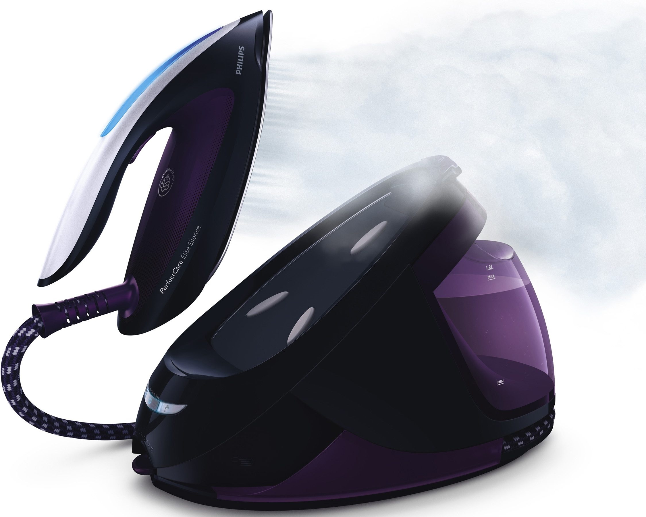 Philips Dampfbügelstation GC9650/80 PerfectCare Elite Silence, 1800 ml ...