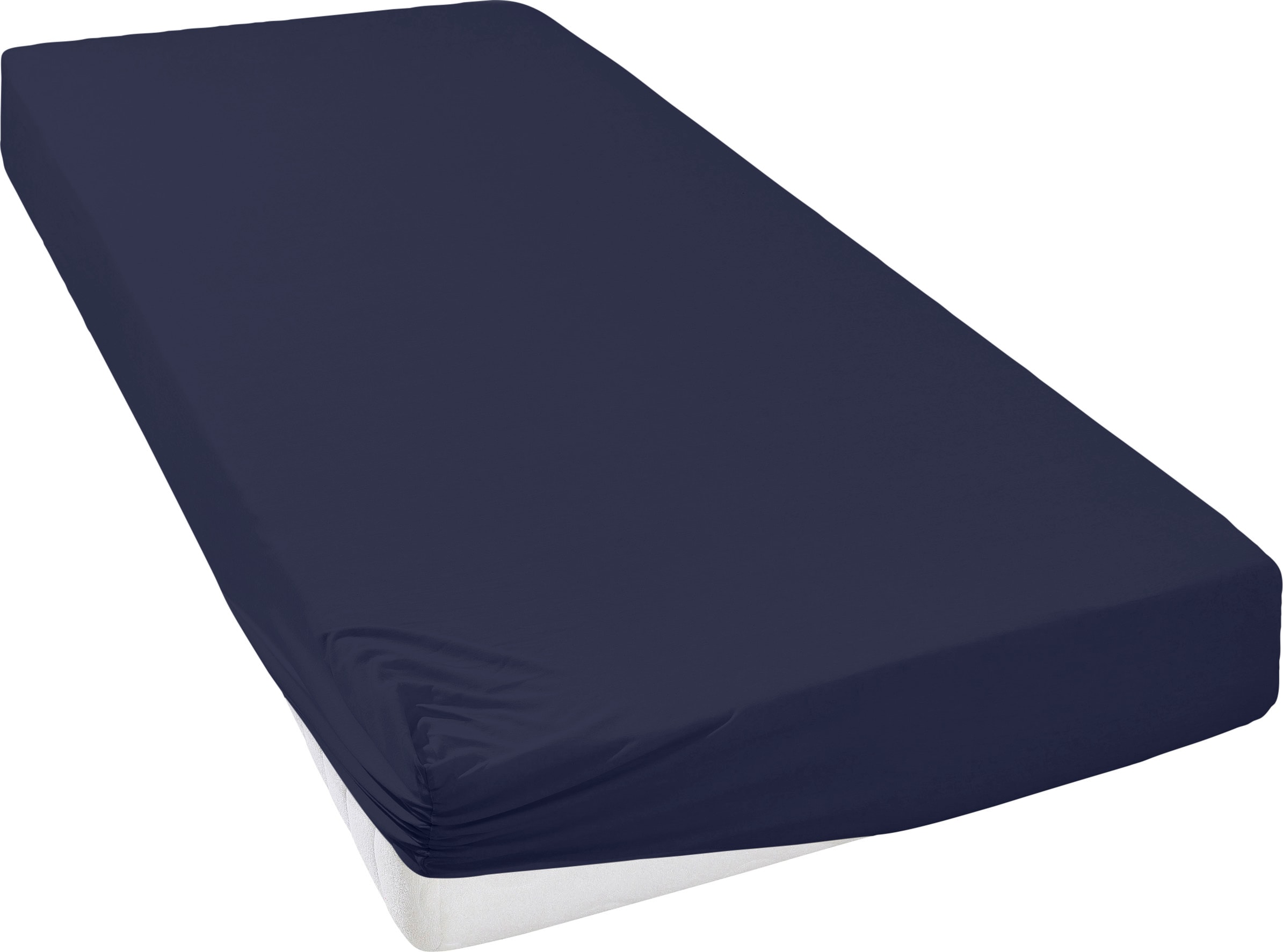 andas Spannbettlaken »Greta, Bettlaken, Edel Jersey, Premium Qualität in 150 g/m², hohe Fadendichte, mit Gummizug, 100% hautfreundliche Baumwolle, nachhaltig, unterstützt die Initiative Cotton made in Africa, bügelfrei, trocknergeeignet, (1 St.)