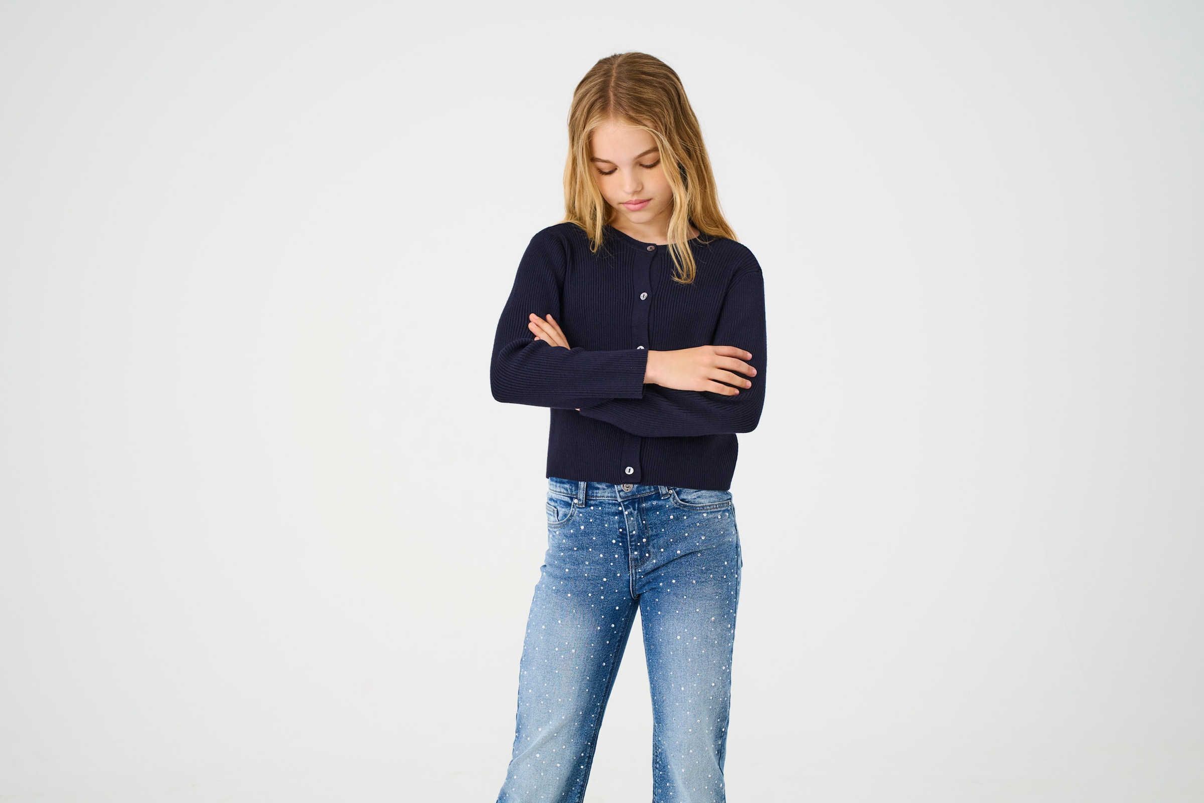 KIDS ONLY Strickjacke »KOGNATASCHA LS O-NECK CARD CP KNT NOOS«