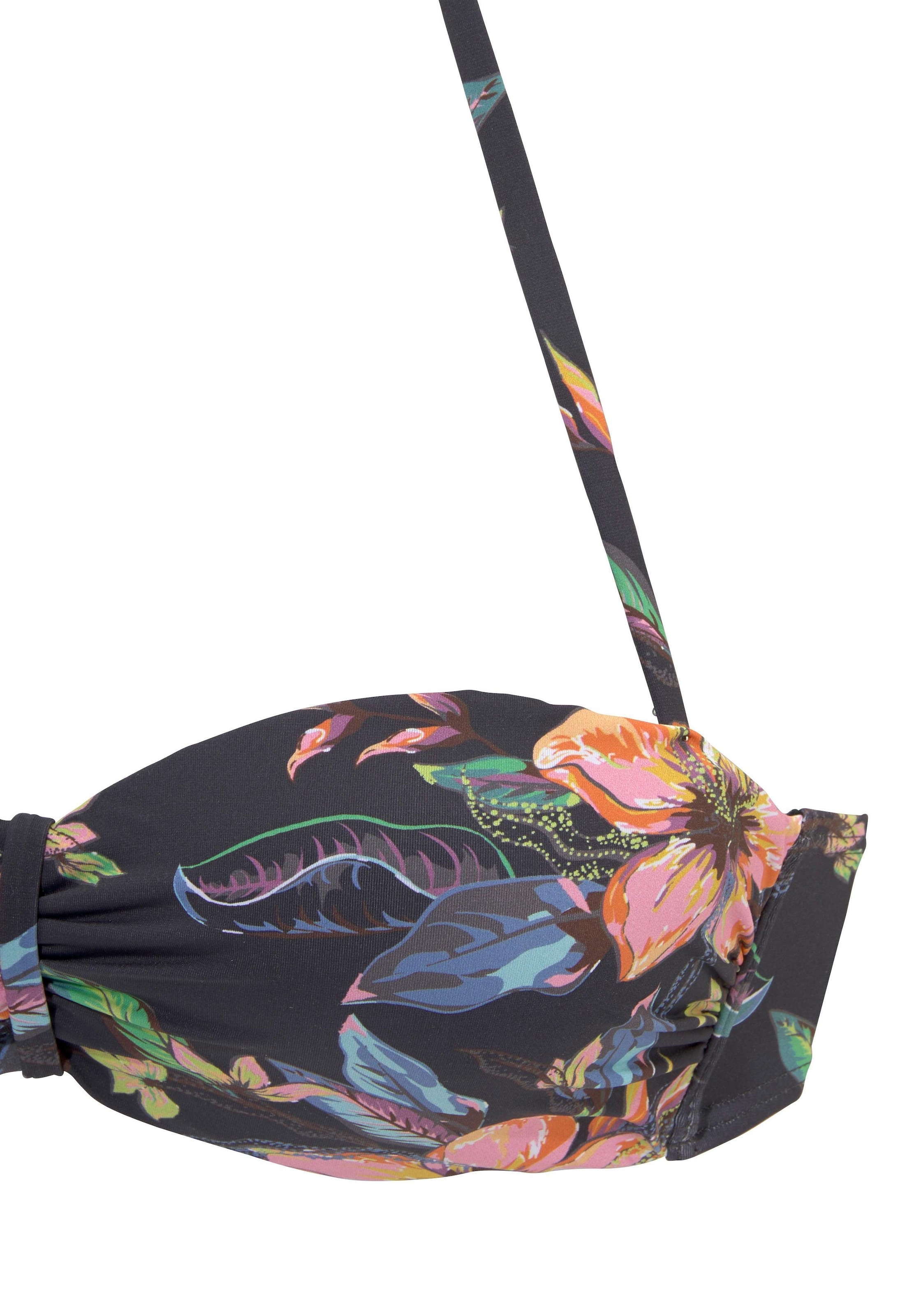 3. Bild von LASCANA Bügel-Bandeau-Bikini-Top »Malia«, mit tropischem Print