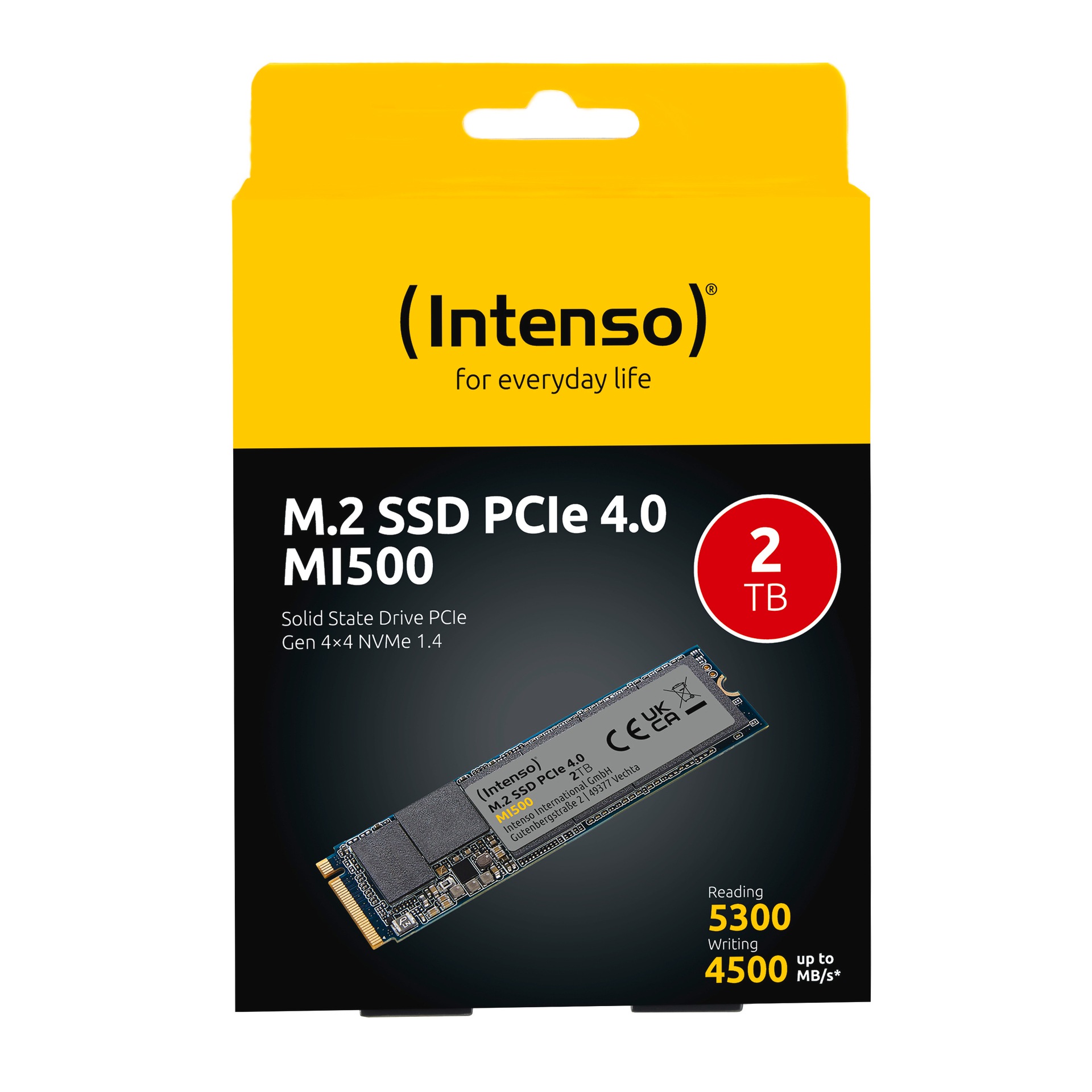 Intenso SSD-Festplatte »M.2 SSD PCIe 2 TB MI500«, Anschluss M.2 PCIe 4.0