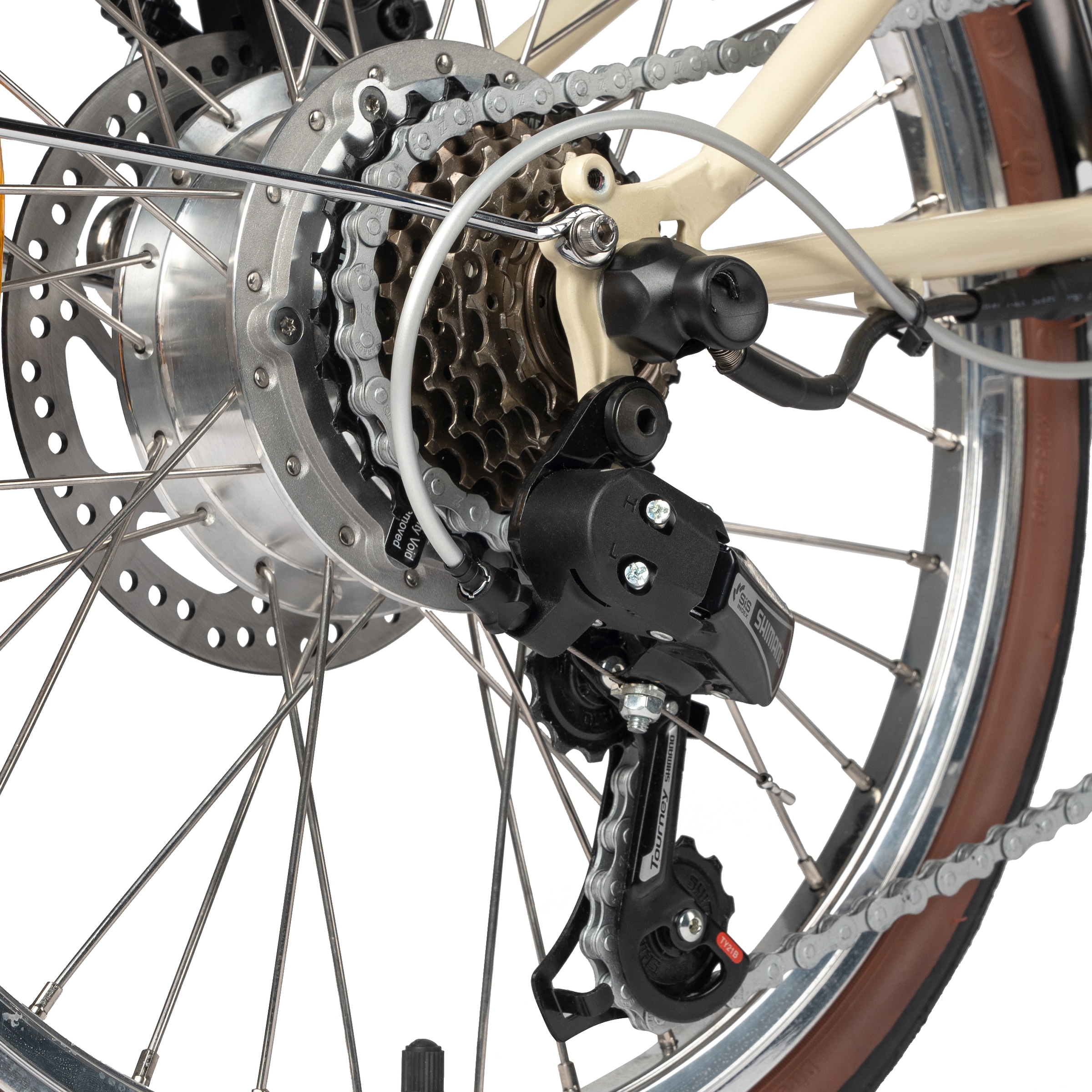 Maxtron »Smart 20, Klapprad« 3 Gang Shimano Tourney Schaltwerk Kettenschaltung Heckmotor 250 W Kompakt und platzsparend für Alltag