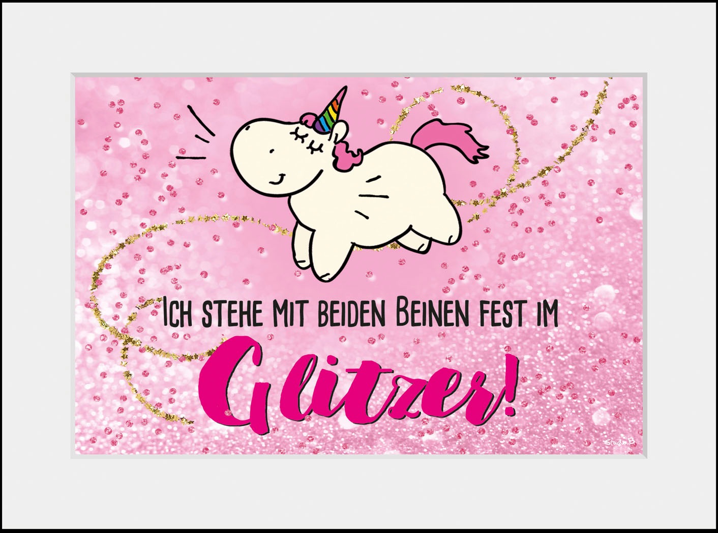 queence Bild »Glitzer«, Einhorn-Sprüche & Texte-Schriftzug, (1 St.), HD Pre günstig online kaufen