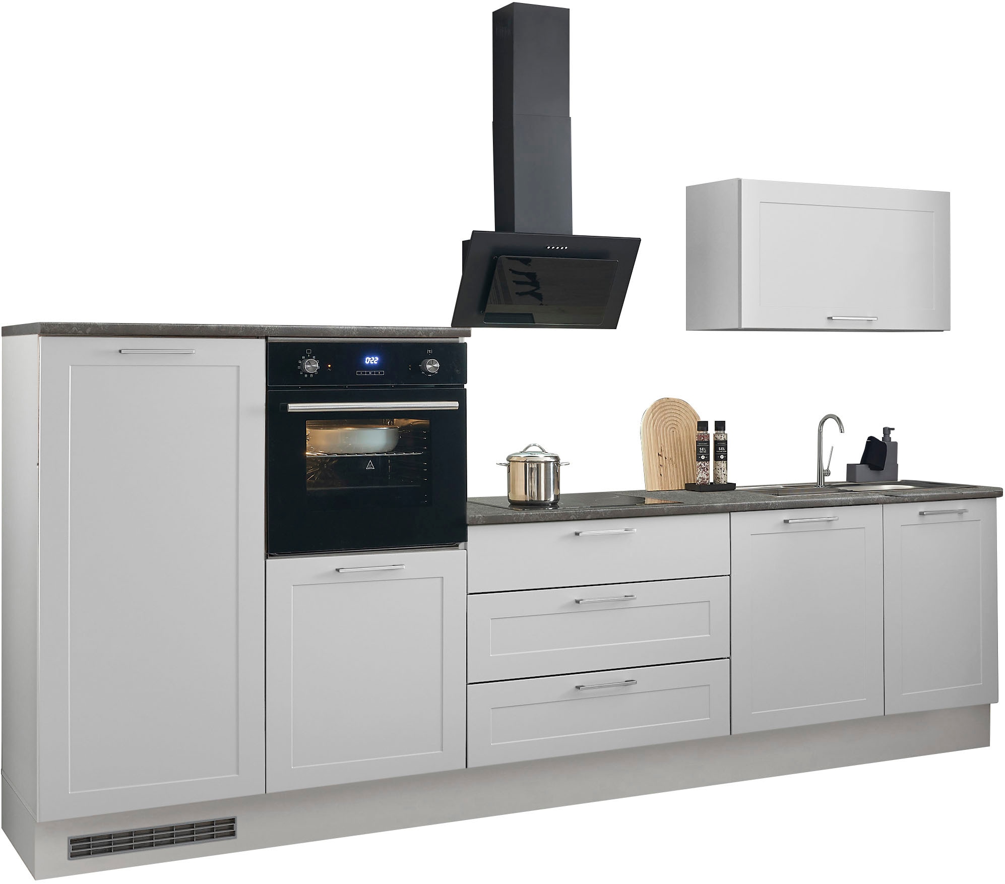 BASIC by Balculina Küchenzeile »Marsi«, Breite 320 cm, höhenverstellbare Fü günstig online kaufen