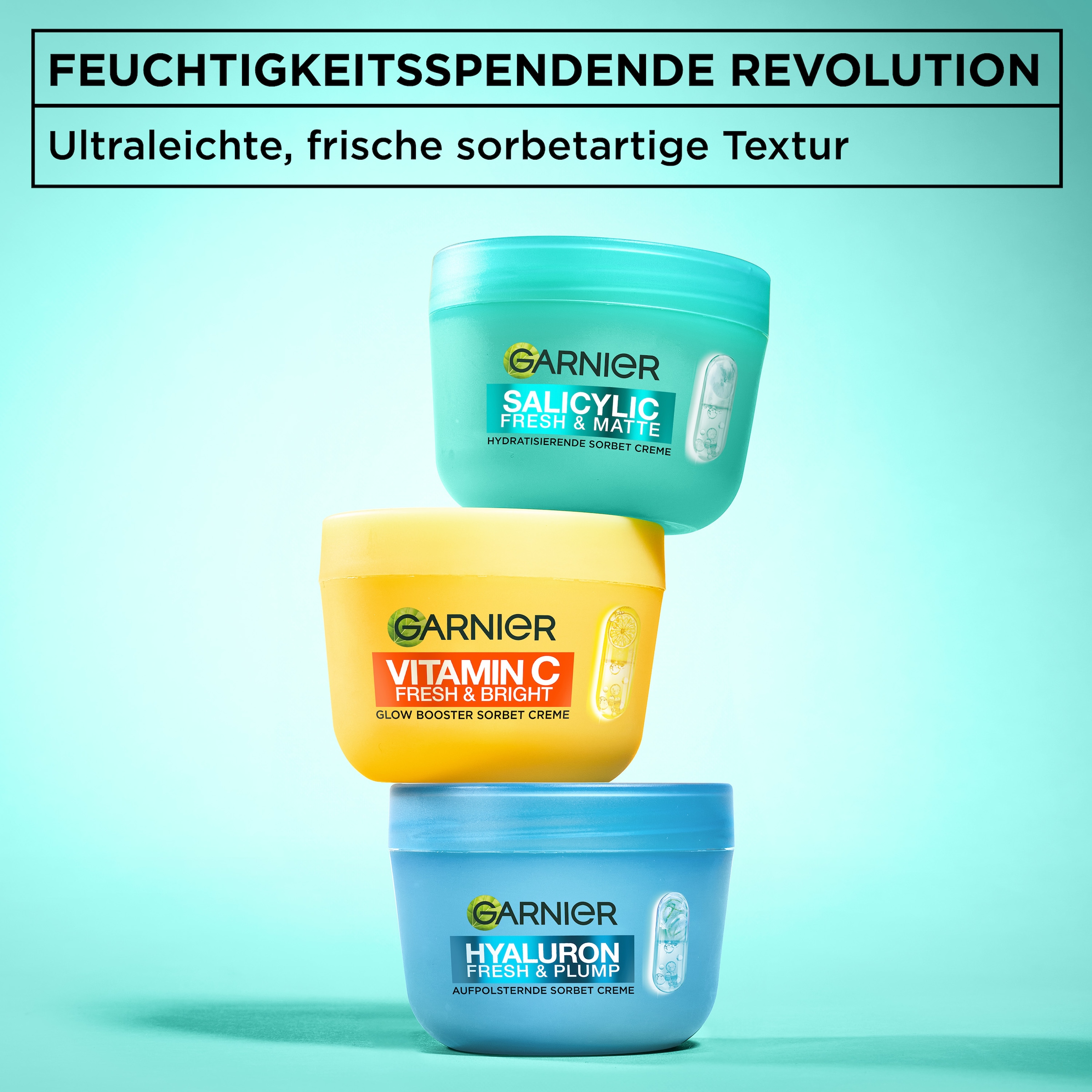 GARNIER Tagescreme »FRESH & MATTE SALICYLIC SORBET CREME« sanftes Peeling gegen Pickel und Unreinheiten
