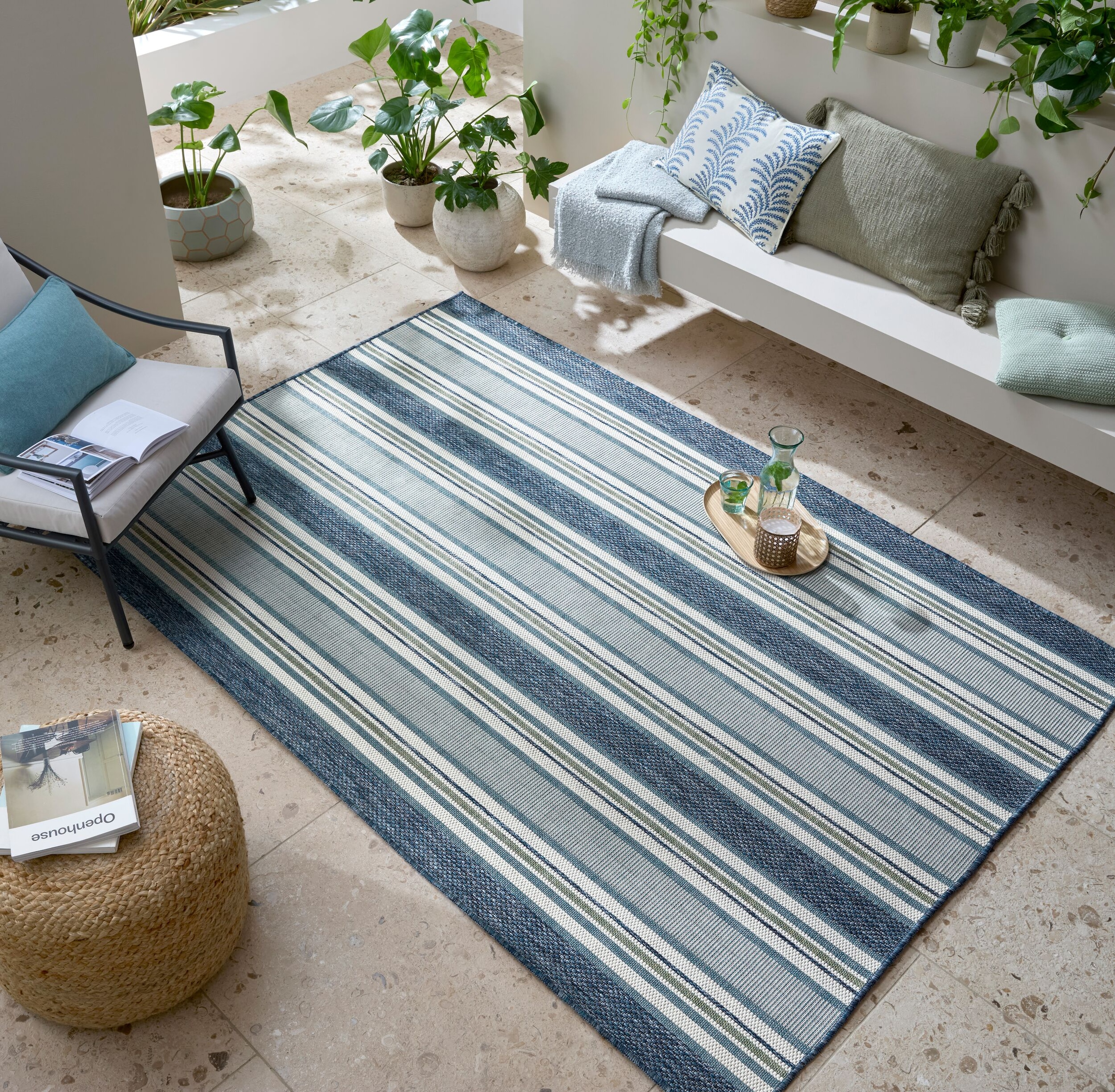 FLAIR RUGS Teppich »Roma Stripe«, rechteckig, 4 mm Höhe, Roma Stripe Indoor günstig online kaufen