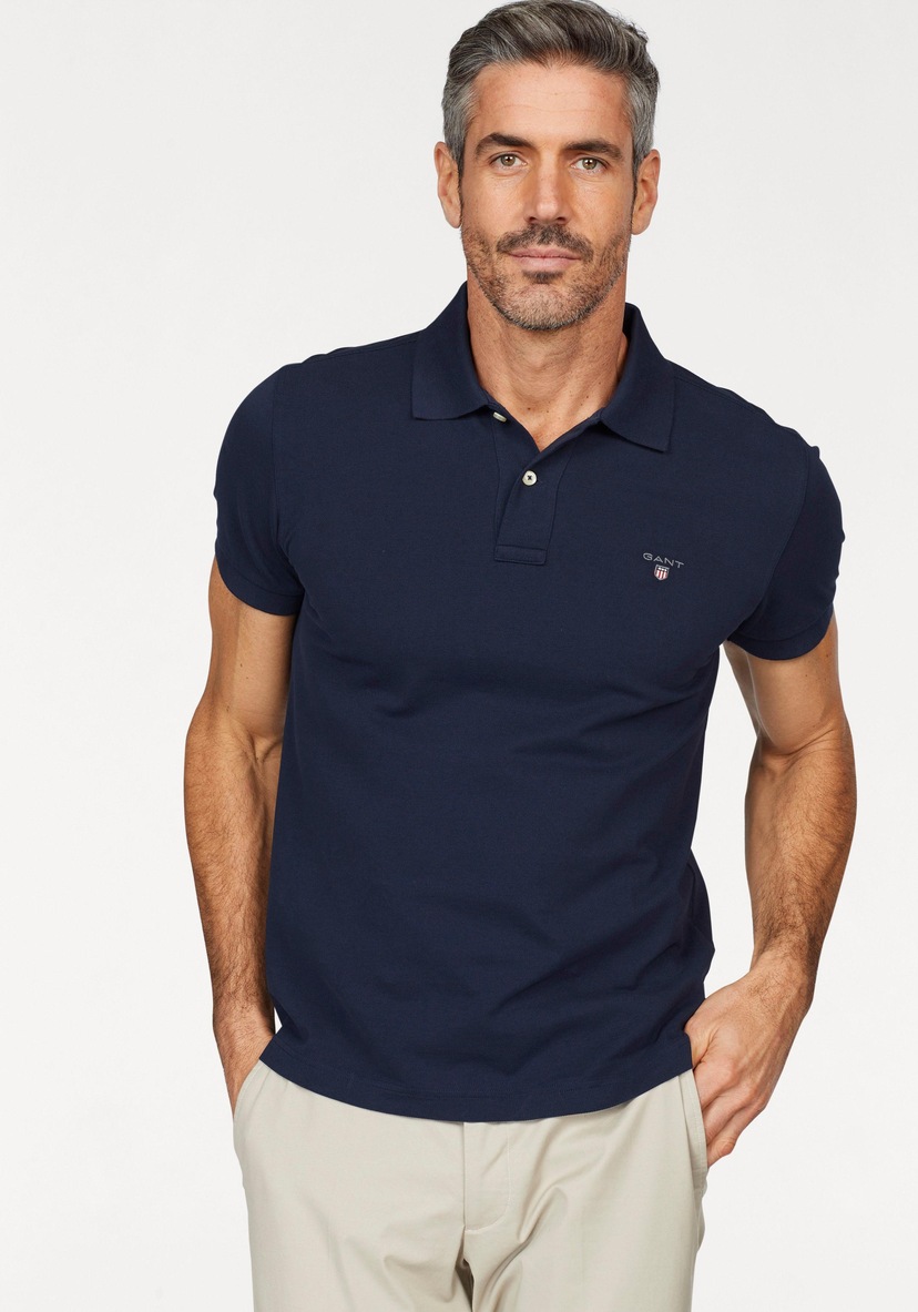 kaufen Rugbyshirt, mit günstig Hemdkragen kontrastfarbenen Gant