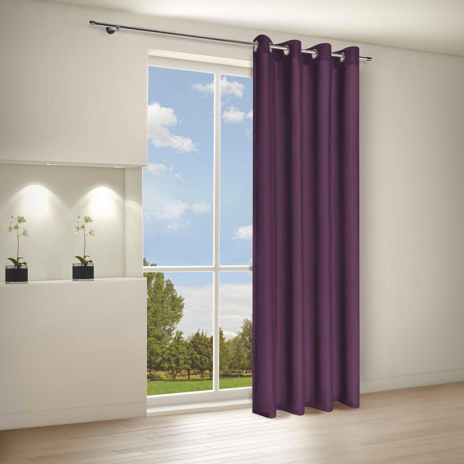 Gerster Vorhang »Ilia«, (1 St.), HxB: 235x140, klasischer Uni Ösenschal günstig online kaufen