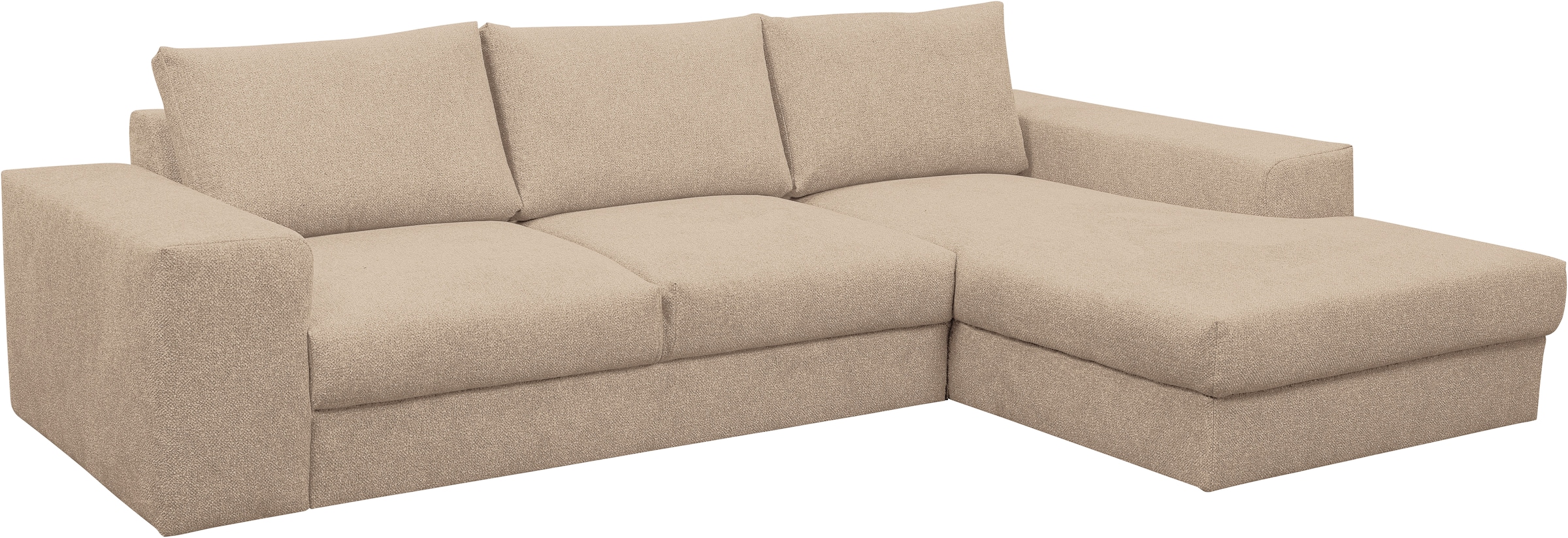 WERK2 Ecksofa »Rozzana 280 x 190 cm zeitlos & bequem, viel Platz, Design & Komfort« Plüsch, L-Form, XXL