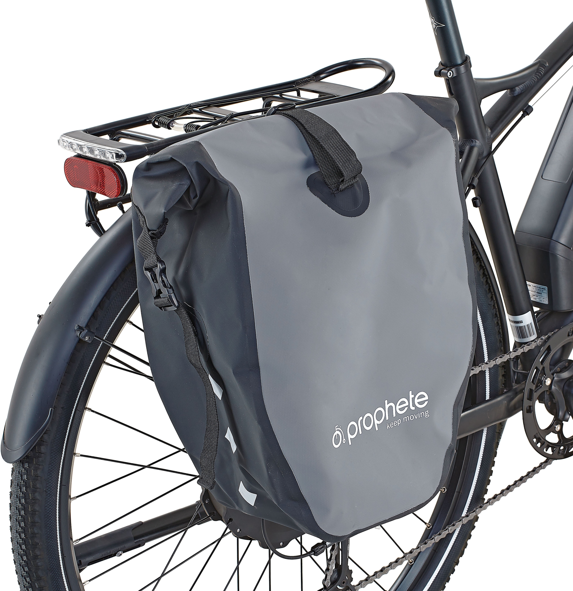 Prophete E-Bike »Prophete Graveler e7000«, 10 Gang, Shimano, Deore, Heckmotor 250 W, (mit Gepäckträgertasche)