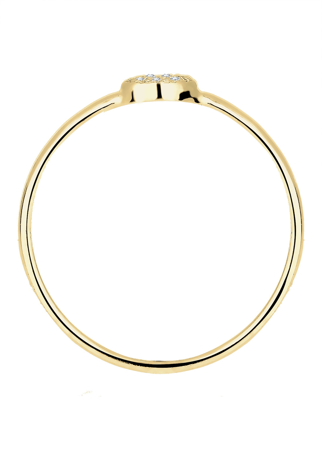 Elli DIAMONDS Verlobungsring »Kreis Scheibe Diamant 0.035 ct. 375 Gelbgold«