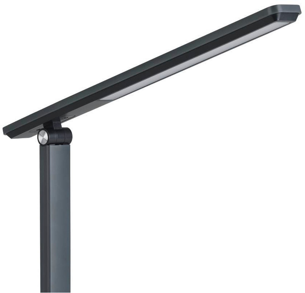 EGLO Tischleuchte »INIESTA LED Tischlampe, grau-schwarz, Touchsensor, dimmbar, USB«, 1 flammig, Leuchtmittel LED-Modul | LED fest integriert, Leselampe, Schreibtischlampe, 3-step CCT, Kopf verstellbar, 33x35x35cm